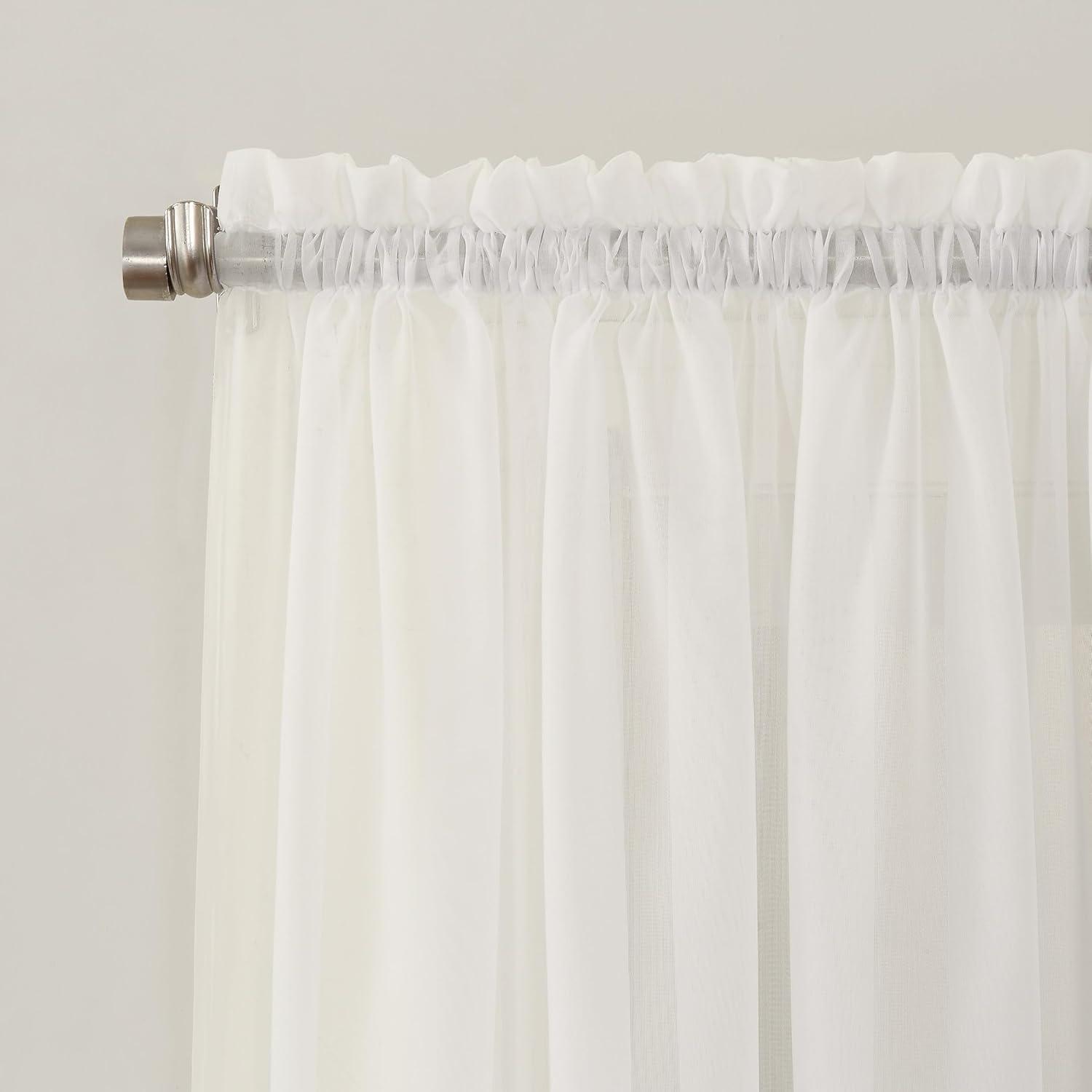 No. 918 Juliette Voile Sheer Rod Pocket Curtain Panel (Single Curtain Panel Only)