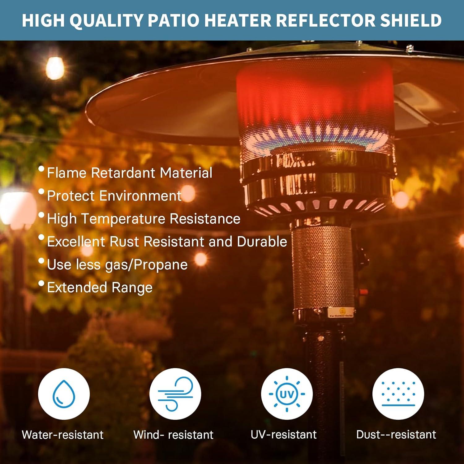 33-Inch Silver Aluminum Patio Heater Reflector Shield