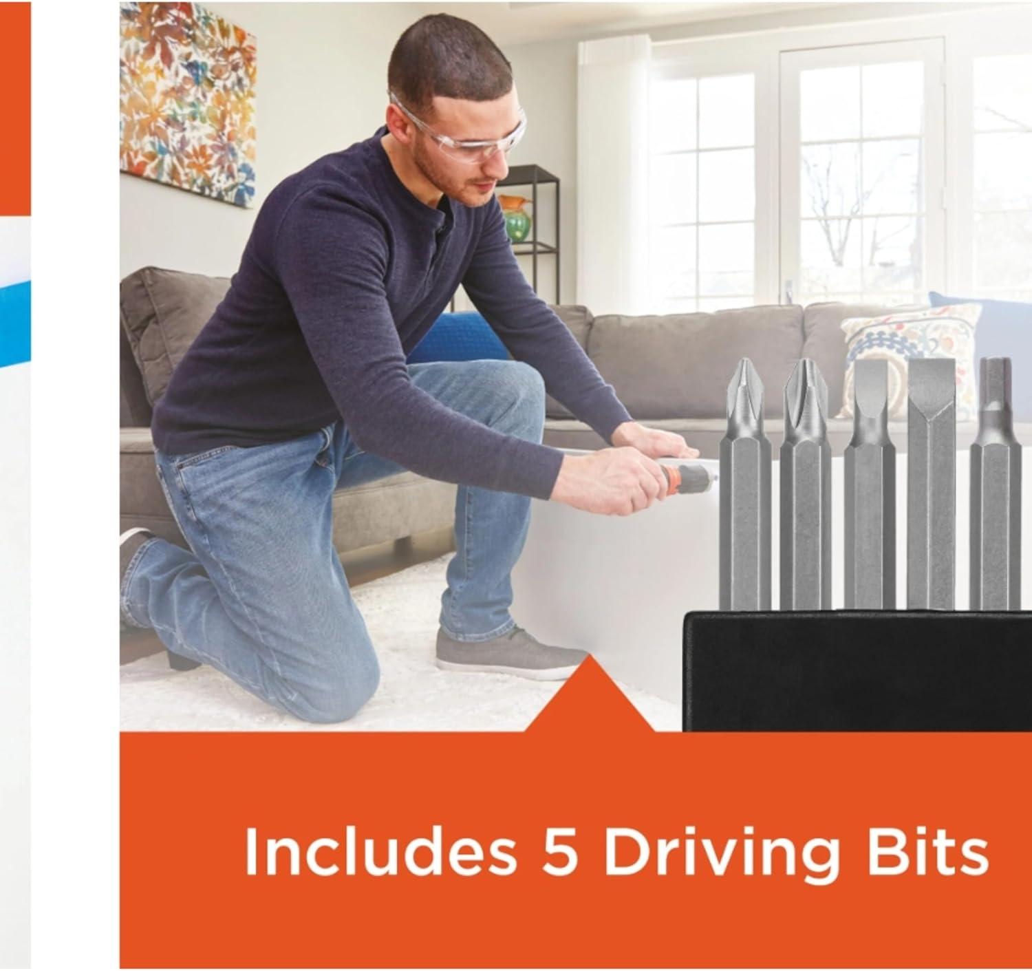 BLACK+DECKER 6V Alkaline Screwdriver, Bcf601Aa