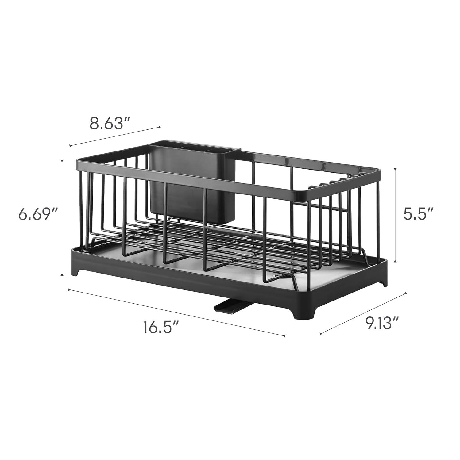 Yamazaki Tower Black Wire Dish Drainer Rack