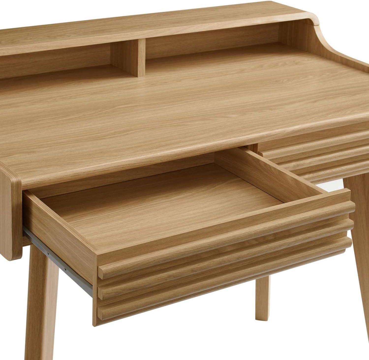 Render Writing Desk Oak - Modway