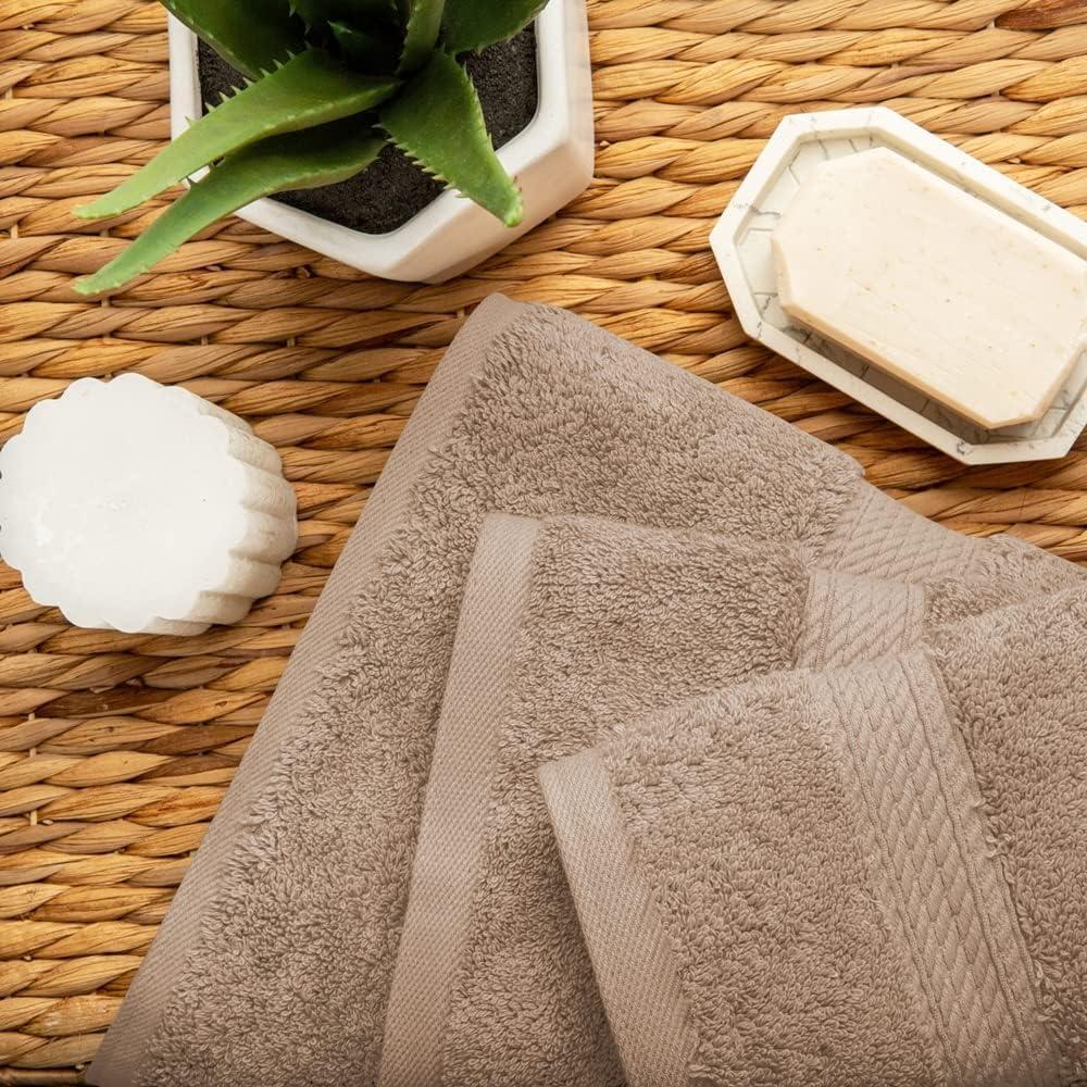 Latte Egyptian Cotton 3-Piece Towel Set