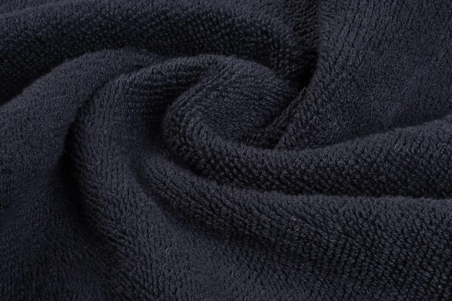 Luxury Hotel Collection Black Makeup Removal Washcloths Bleach Safe | Set of 6 | 13x13