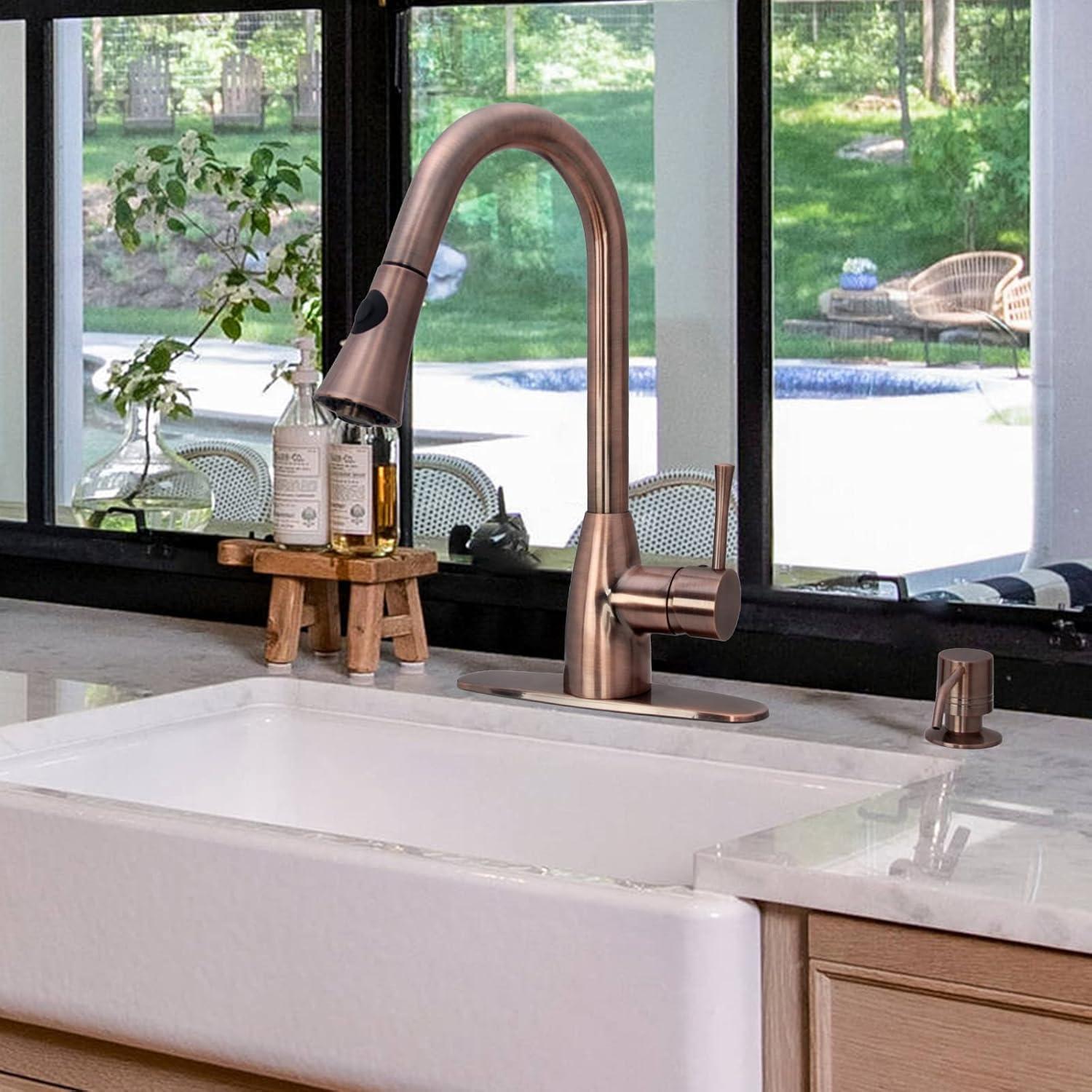 Pull Down Single Handle Kitchen Faucet