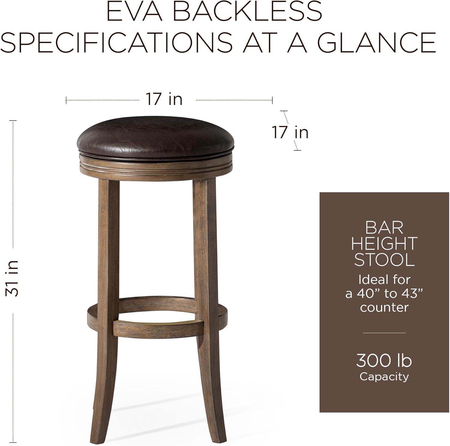 Maven Lane Maven Lane Eva Stool with Vegan Leather Upholstery