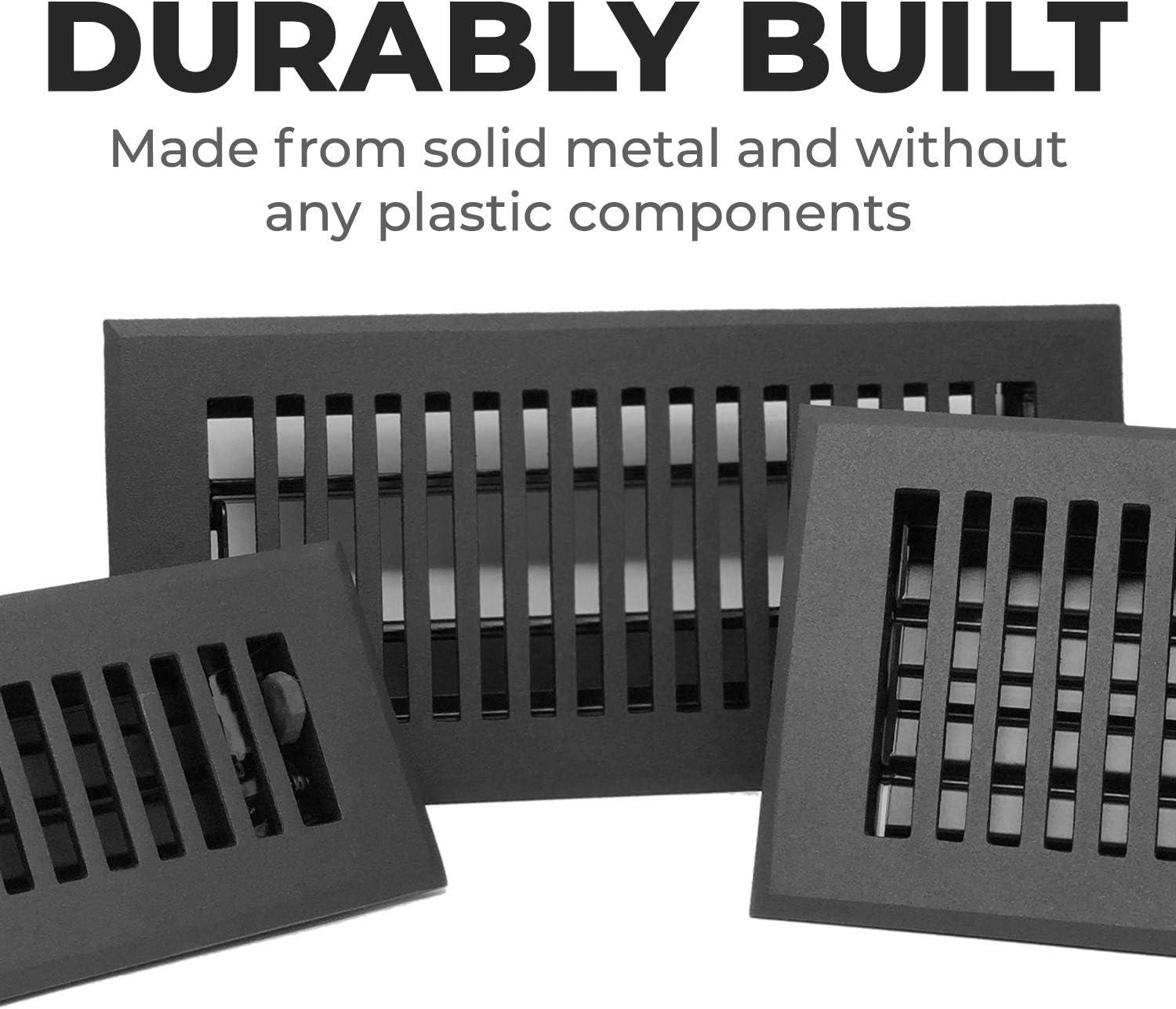 Cast Aluminum Contemporary Vent Covers - Black