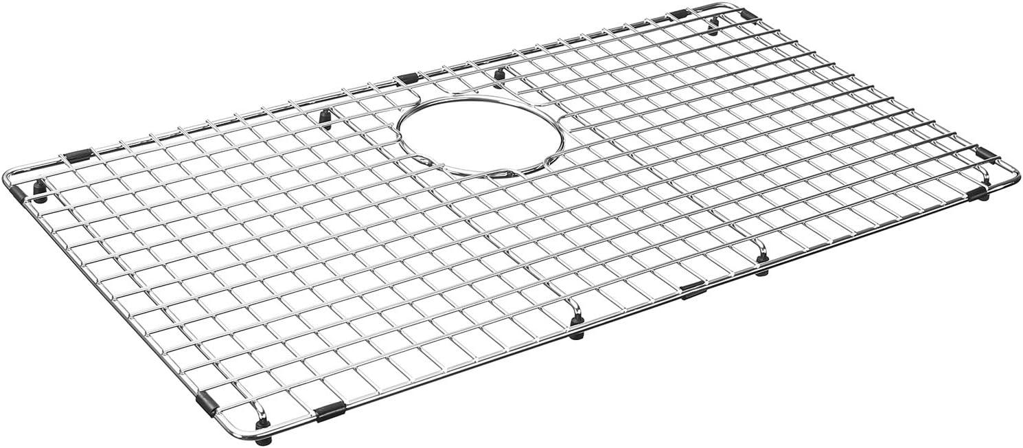 27.56" x 14.57" Stainless Steel Sink Grid with Rear Drain