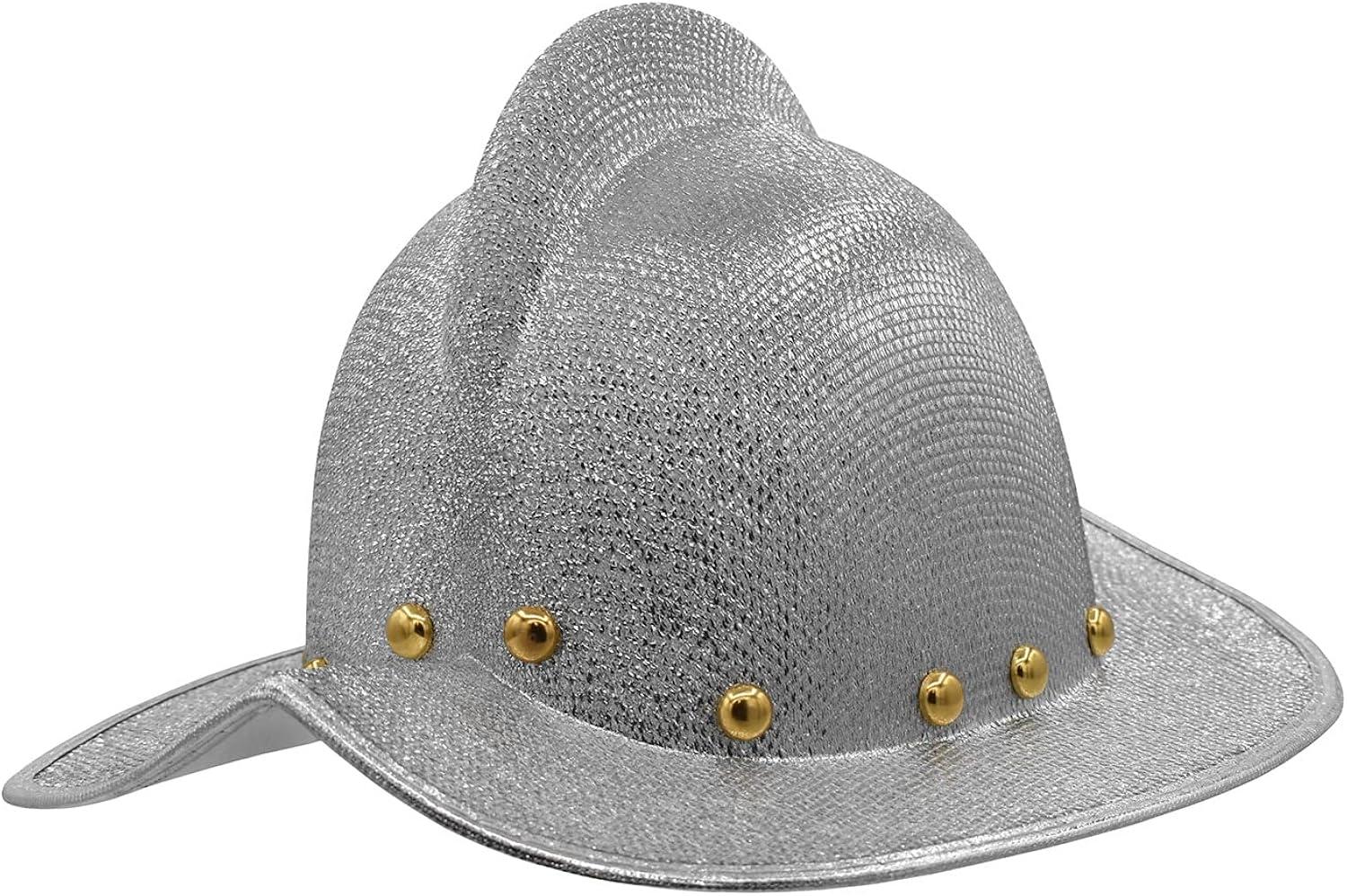 Nicky Bigs Novelties Adult 16th Century Silver Knight John Smith Conquistador Hat Helmet Costume