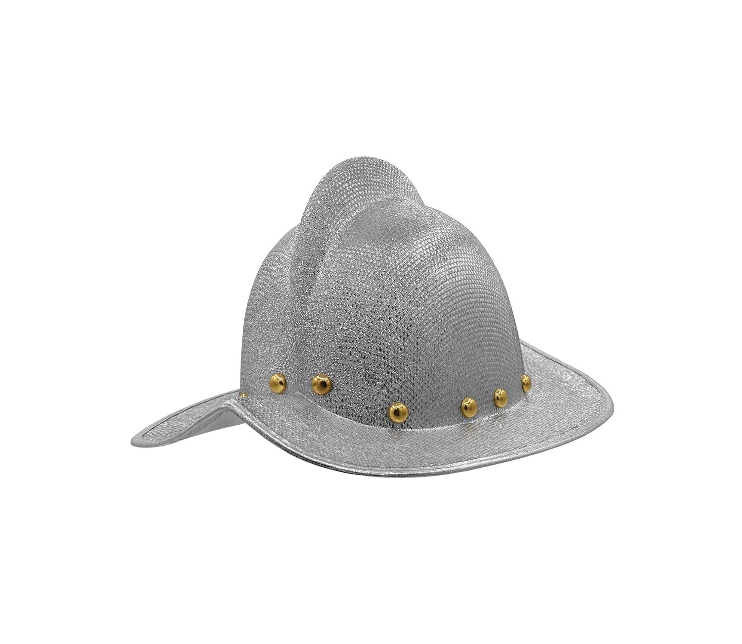 Nicky Bigs Novelties Adult 16th Century Silver Knight John Smith Conquistador Hat Helmet Costume