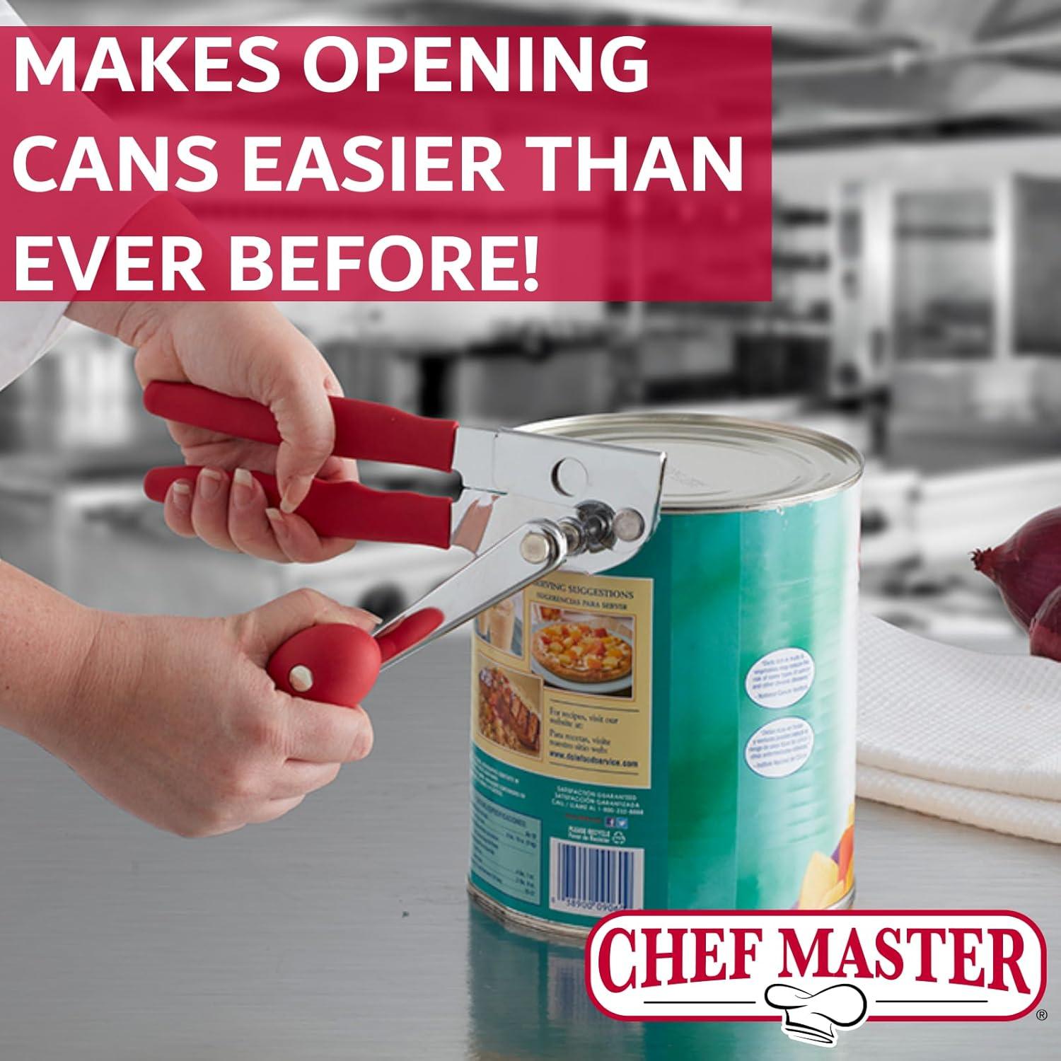 Chef Master 90056 Red 10-5/8 Commercial Can Opener"