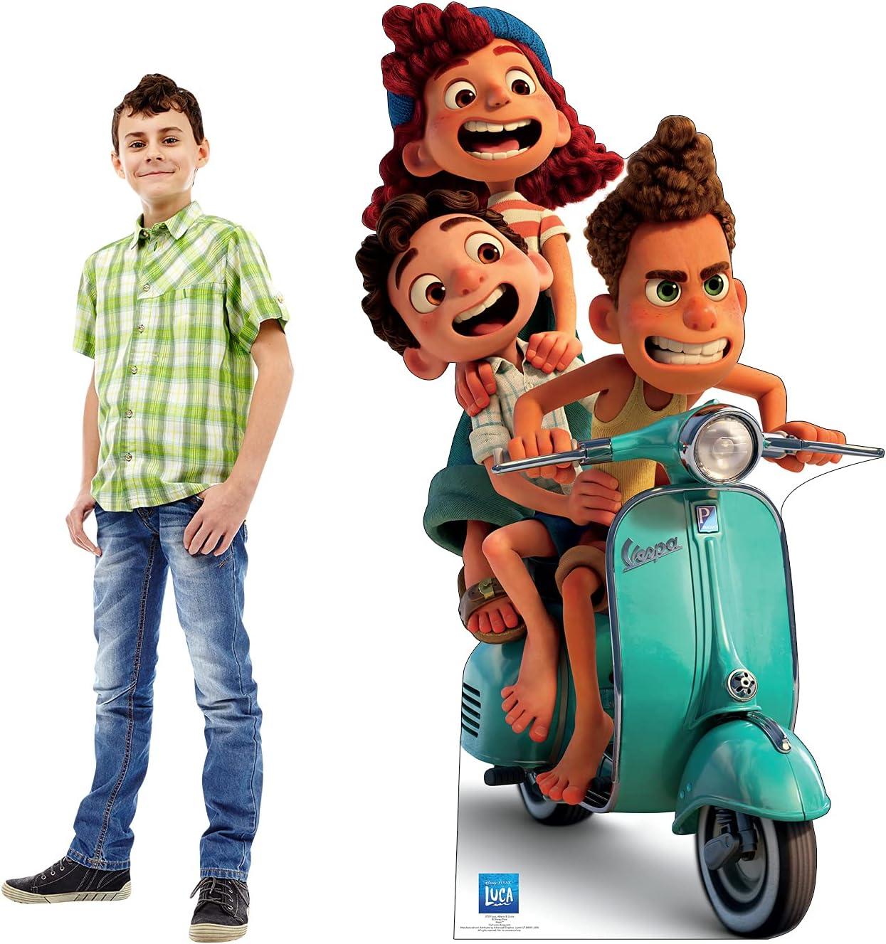 68 x 38 in. Luca, Alberto & Giulia Cardboard Cutout, Disney - Pixar Luca