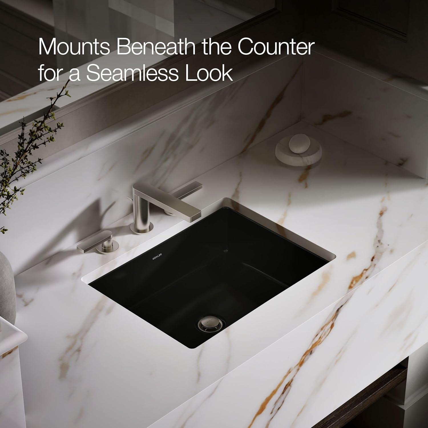 Verticyl Rectangular Undermount Bathroom Sink with Overflow