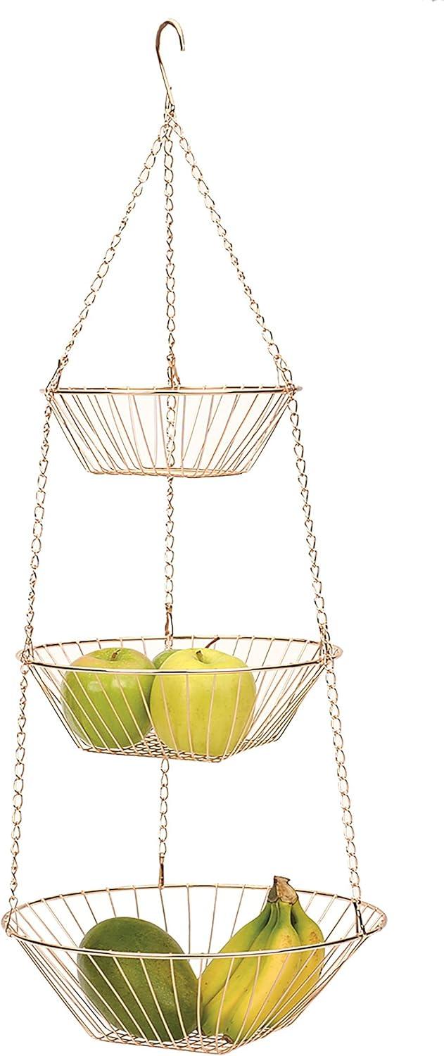 Wire Hanging Basket - Copper
