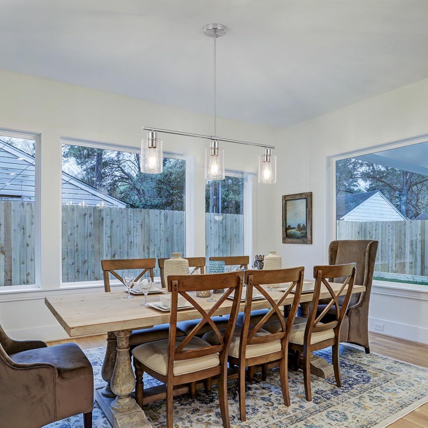 Vikaey Metal Black Chandelier, 12-Light Farmhouse Classic Candle Ceiling Hanging Light Fixture, Rustic Pendant Lighting for Kitchen Island, Dining Room, Living Room, Stair, UL Listed