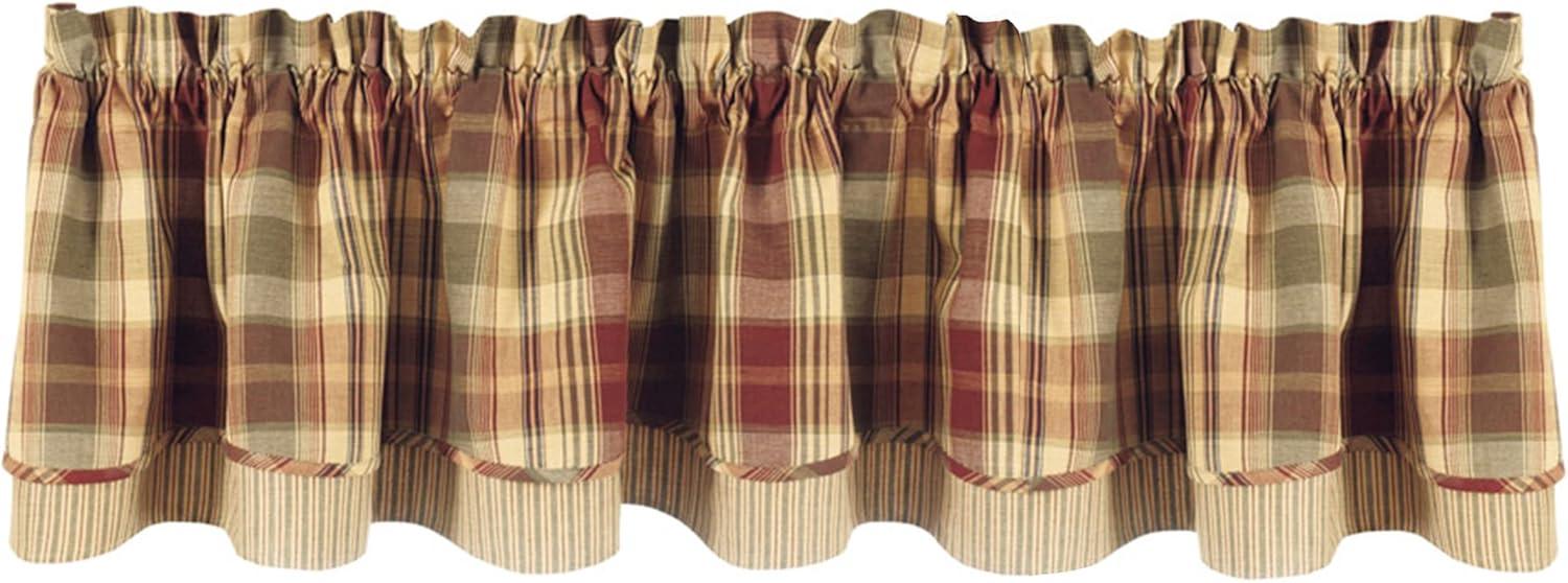 Park Designs Red Saffron Layer Valance 16''L