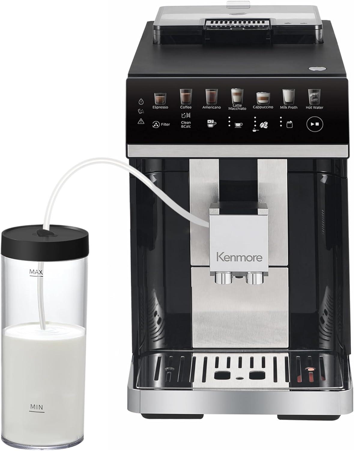 Kenmore Kenmore Super Automatic Espresso Machine with Dual Cream System Milk Frother & Grinder