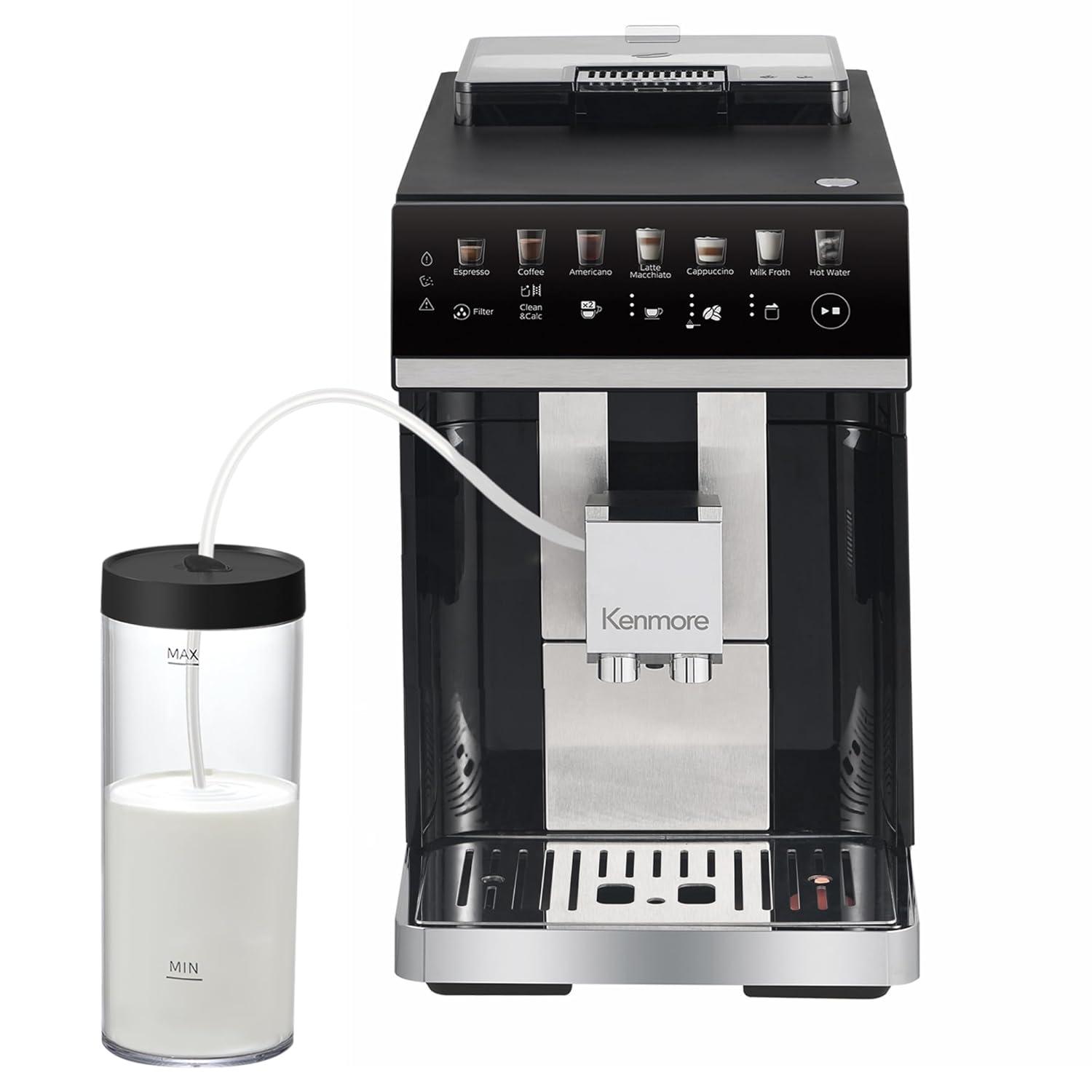 Kenmore Kenmore Super Automatic Espresso Machine with Dual Cream System Milk Frother & Grinder
