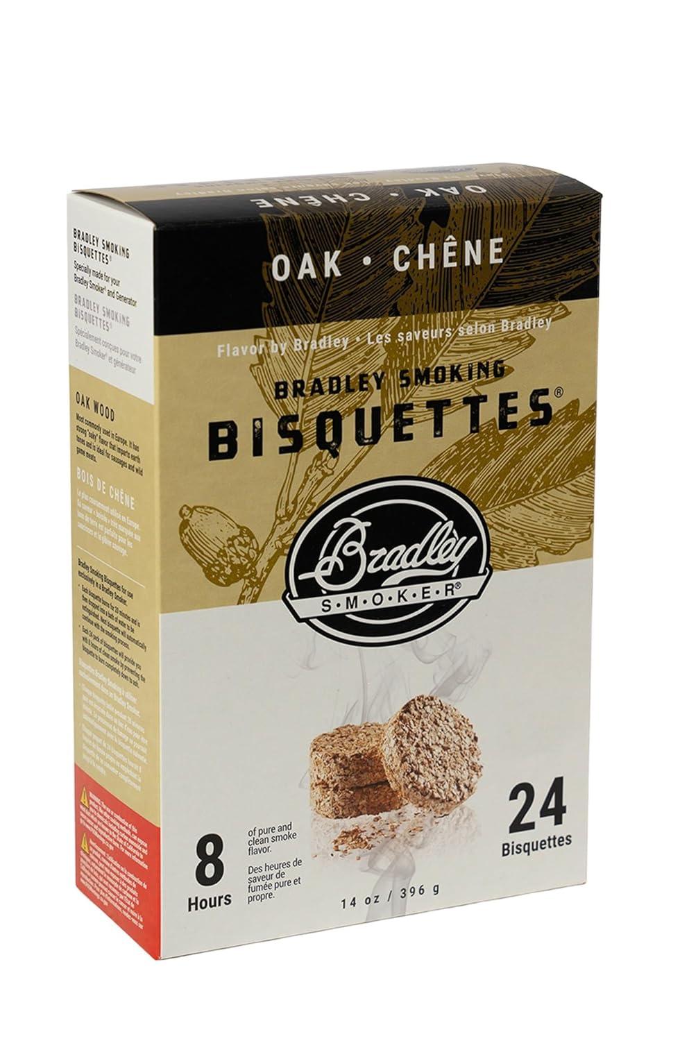 Bradley Oak Flavor Smoking Bisquettes for BBQ and Smoker