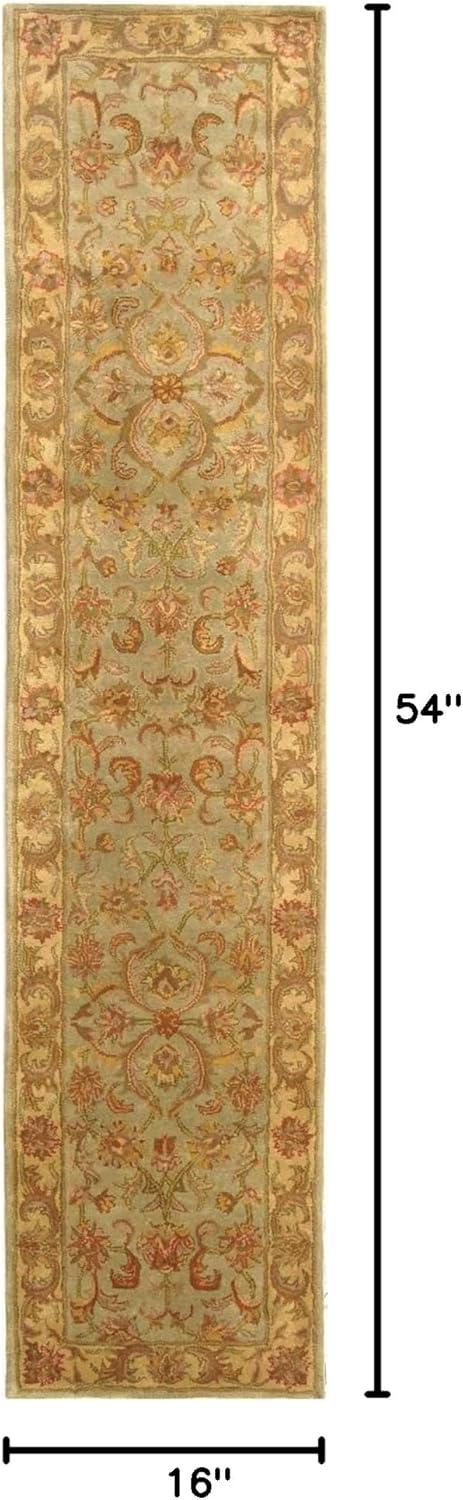 Heritage HG811 Hand Tufted Runner Rug - Green/Gold - 2'3"x8' - Safavieh.