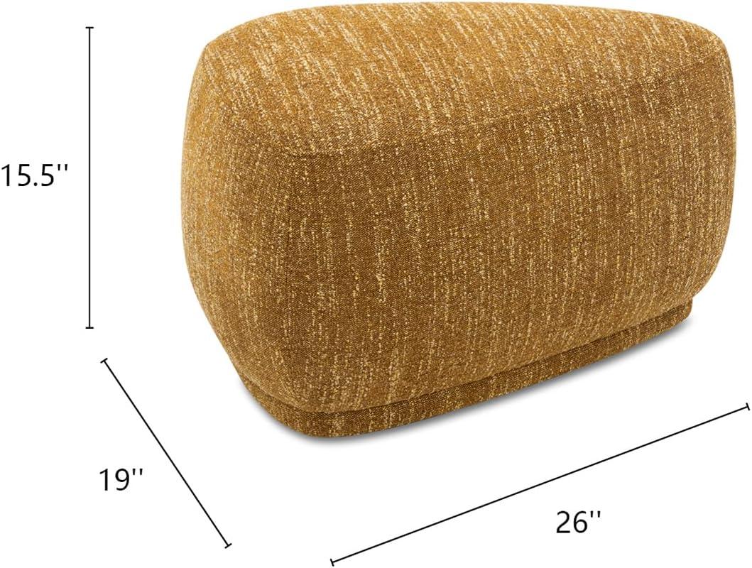 Jennifer Taylor Home Pebble 26" Rounded Triangle Cocktail Ottoman