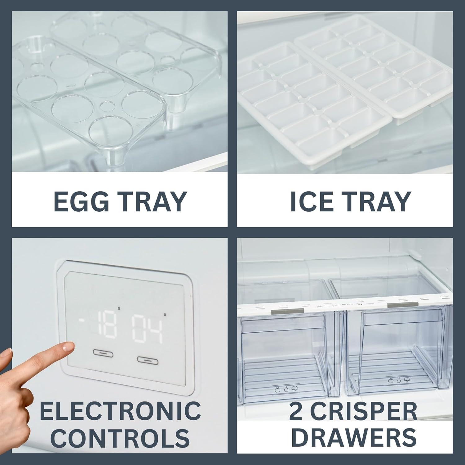 Equator Advanced Appliances Equator 14.3 cf Stainless Refrigerator-Freezer Top Mount Frost Free E-Star Europe RF 142 S