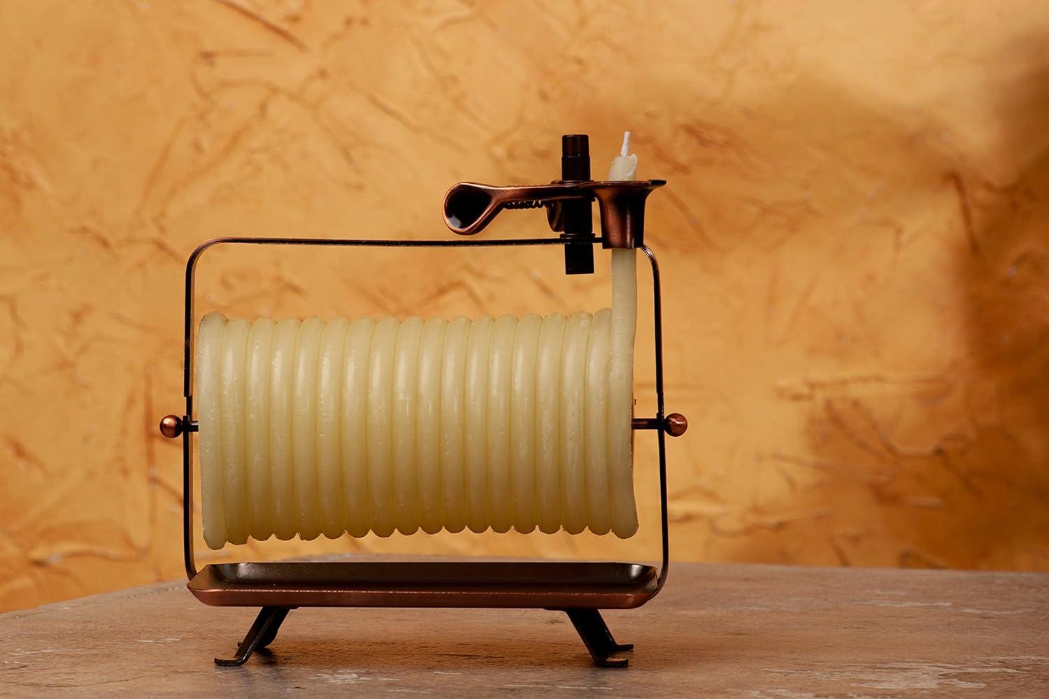 48-Hour Horizontal Candle Natural Beeswax with Cotton Wick