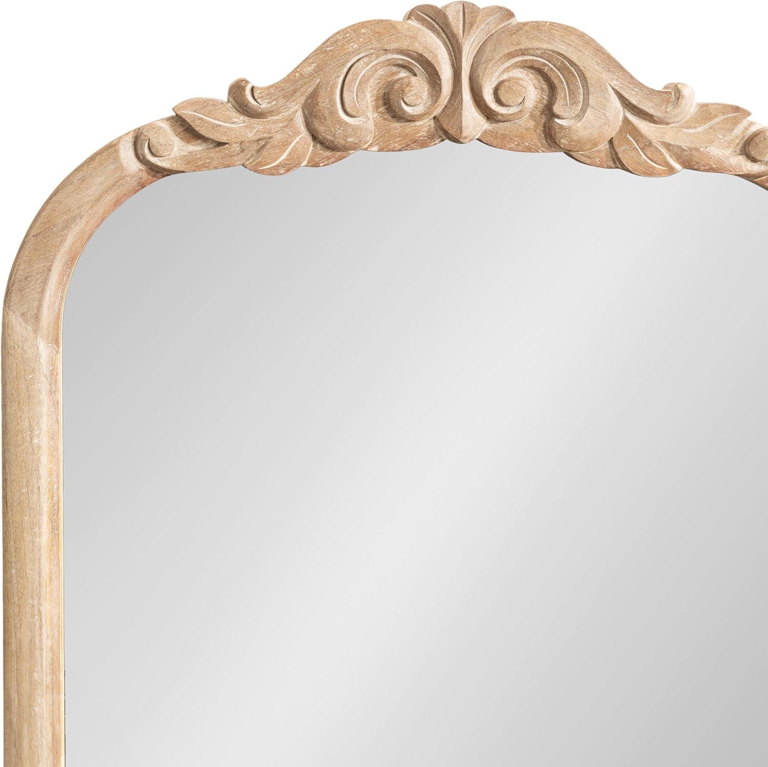 Kate & Laurel All Things Decor 24"x36" Arendahl Wood Arch Mirror