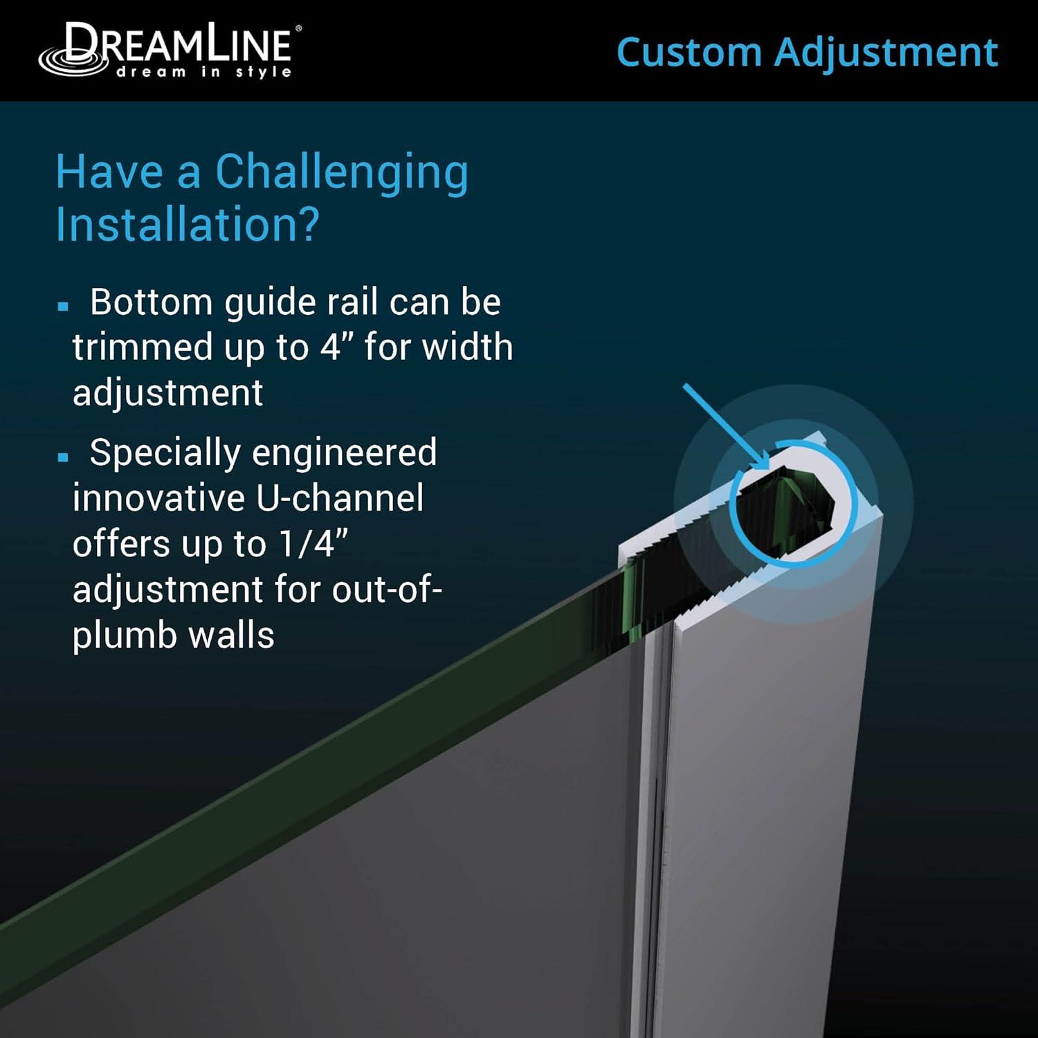 DreamLine Mirage-X 44 - 48 inch W x 71 inch H Frameless Sliding Shower Door