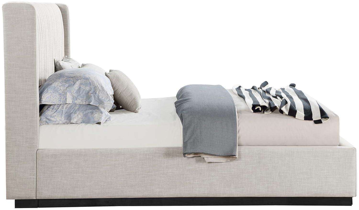 Chamblis Upholstered Wingback Bed