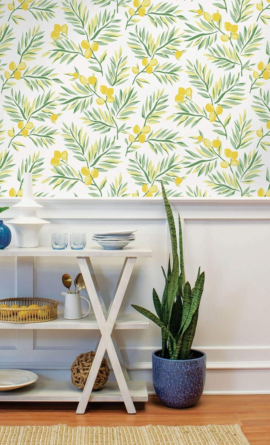 NextWall Lemon Branch Peel and Stick Wallpaper