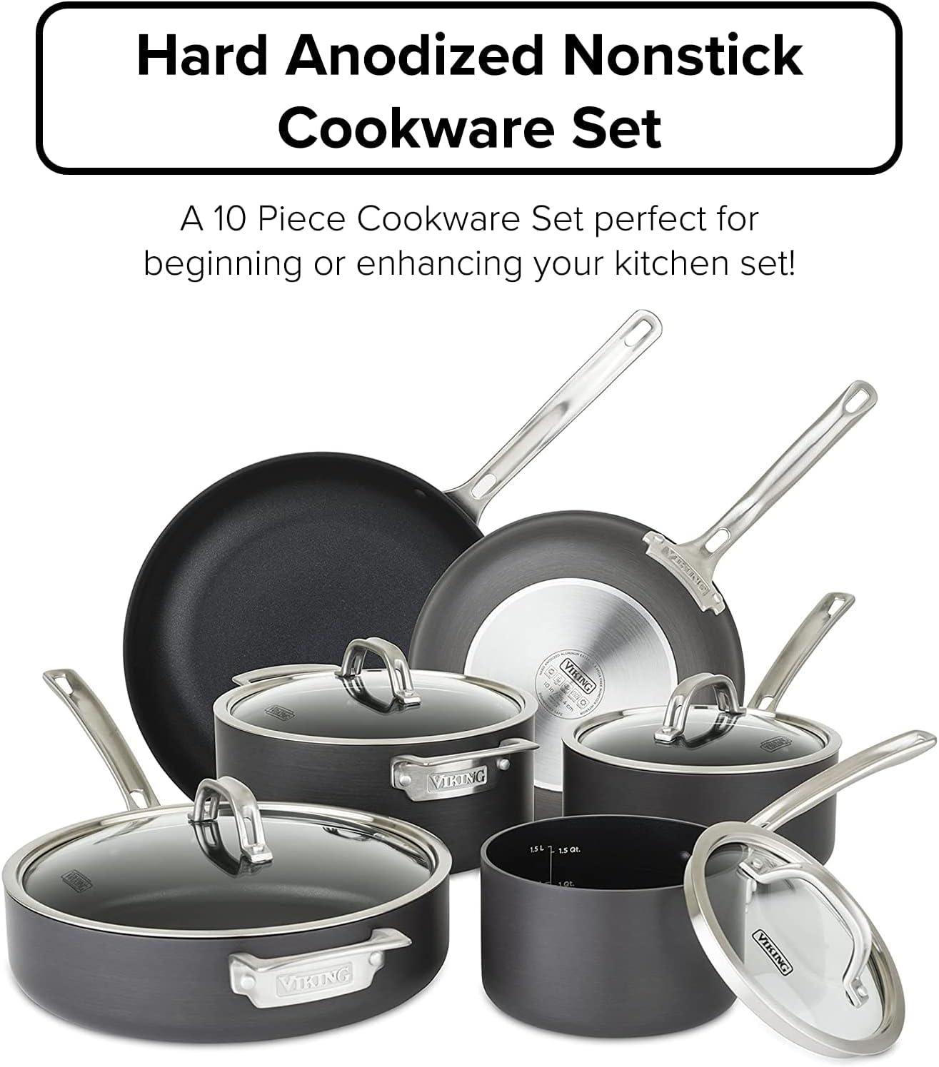 Viking Hard-Anodized Non-Stick 10-Piece Cookware Set