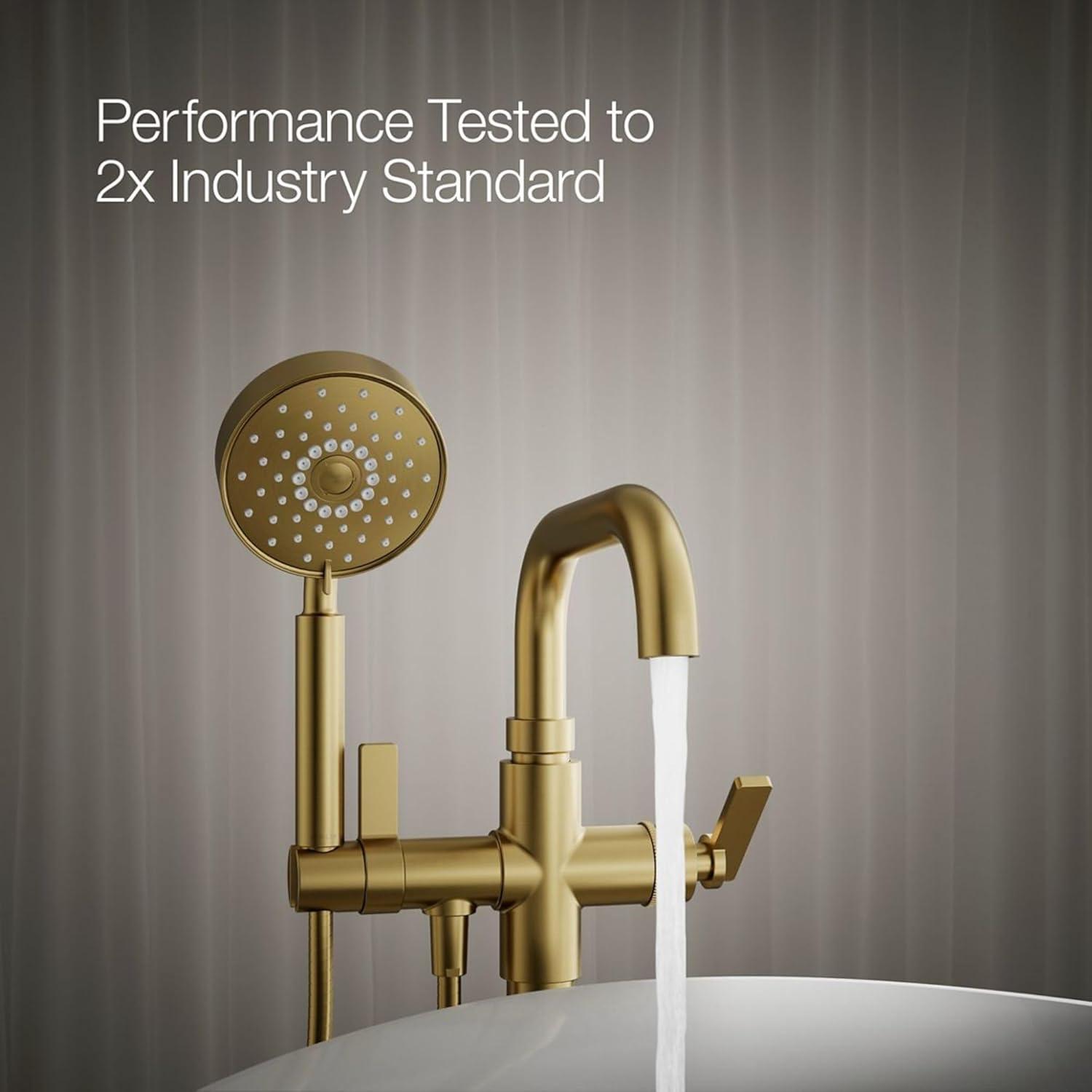 Castia by Studio McGee Floor-Mount Bath Filler Trim with Handshower