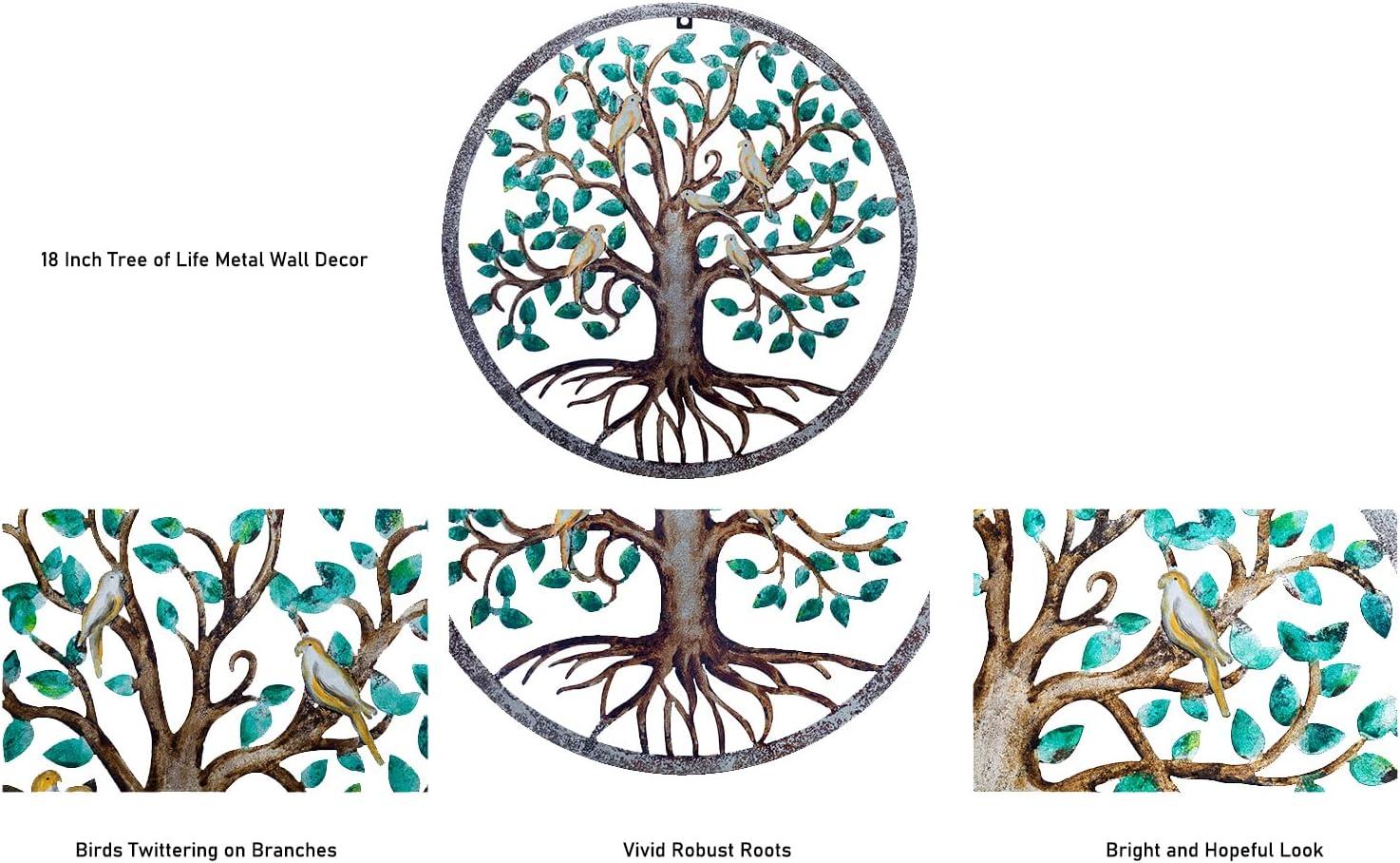 COBEKY Decor Wall Hanging For Living Room Bedroom Garden Porch Patio Office Home Decor, 18In X 18In X 0.88 In