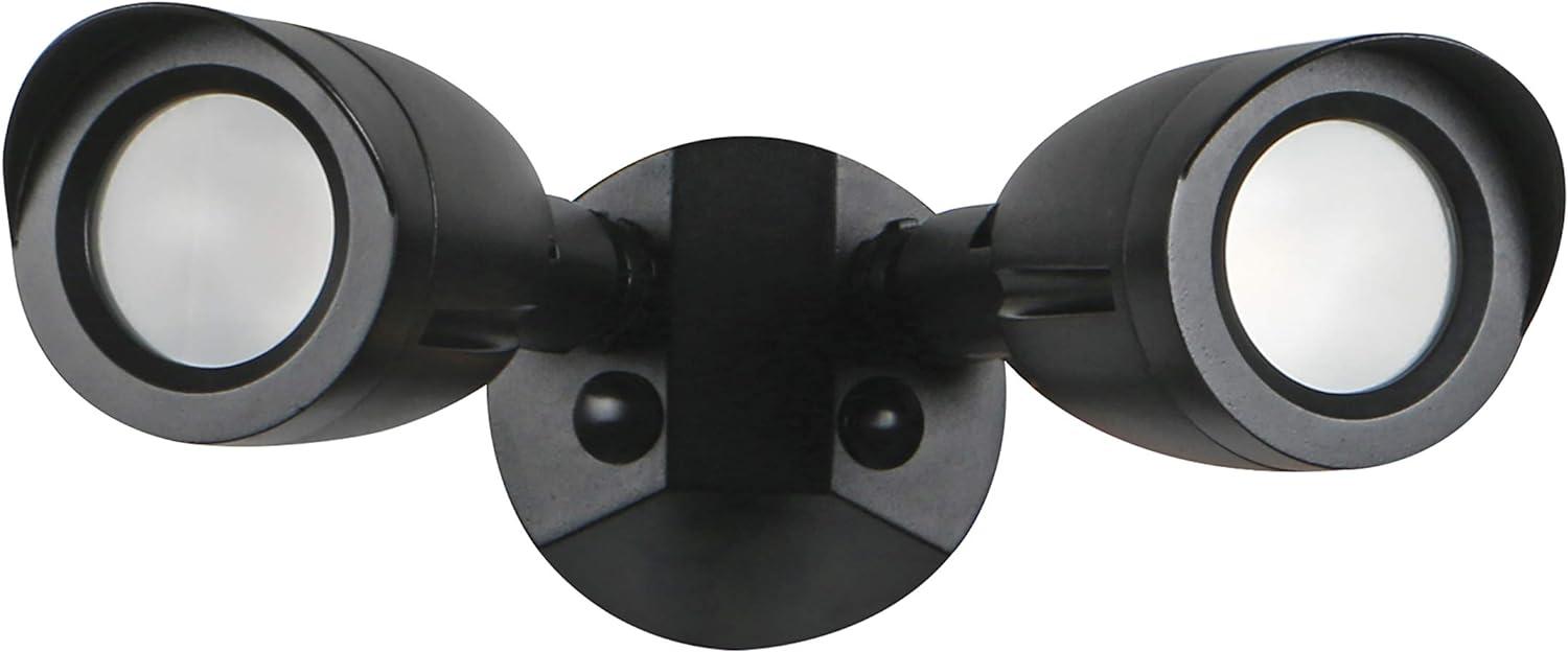 Dual Bullet-Head Black LED Outdoor Security Flood Light, Energy Star Certified