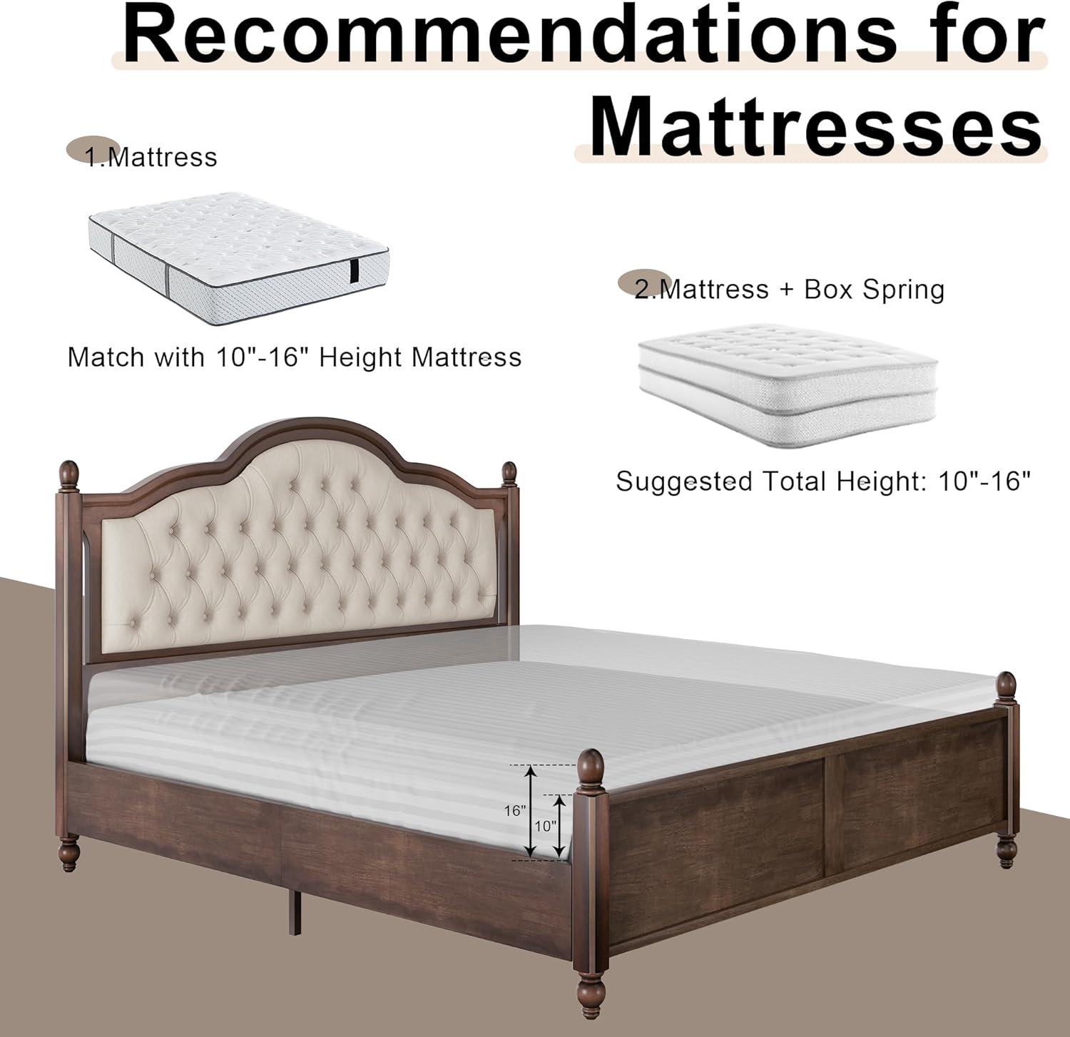 Lark Manor™ Amilio Upholstered Bed Solid Wood Platform