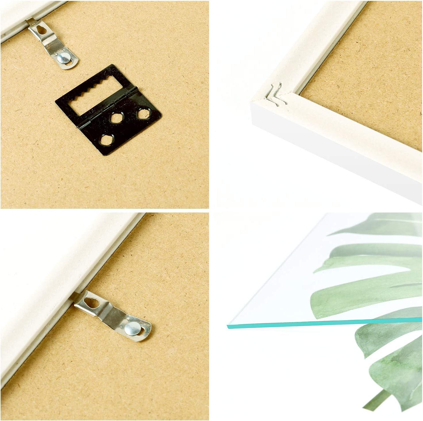 ArtbyHannah Canvas Wall Art Prints, Unframed Botanical Pictures Wall Decor, Sage Green Leaf Plant Poster for Bedroom Decorations & Gift (10x10 Inch, 4 Pack)