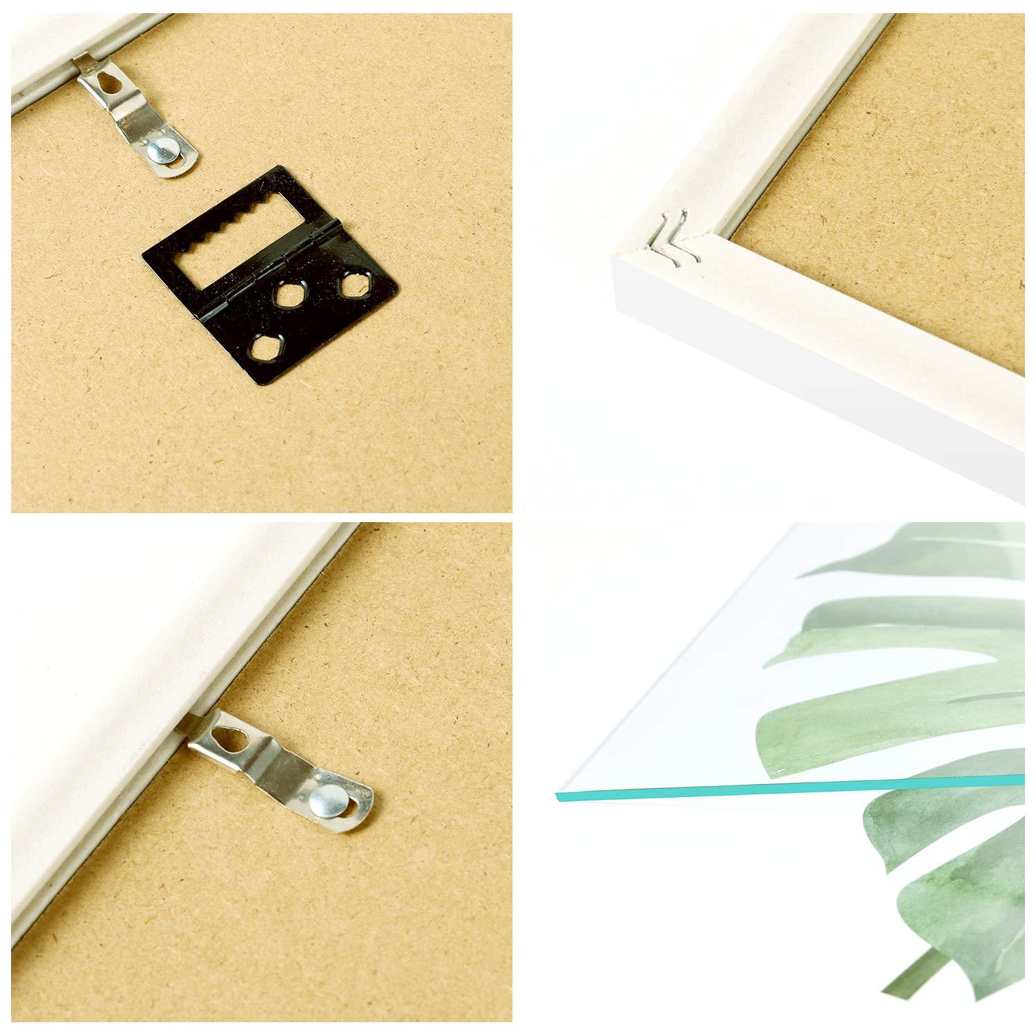 ArtbyHannah Canvas Wall Art Prints, Unframed Botanical Pictures Wall Decor, Sage Green Leaf Plant Poster for Bedroom Decorations & Gift (10x10 Inch, 4 Pack)