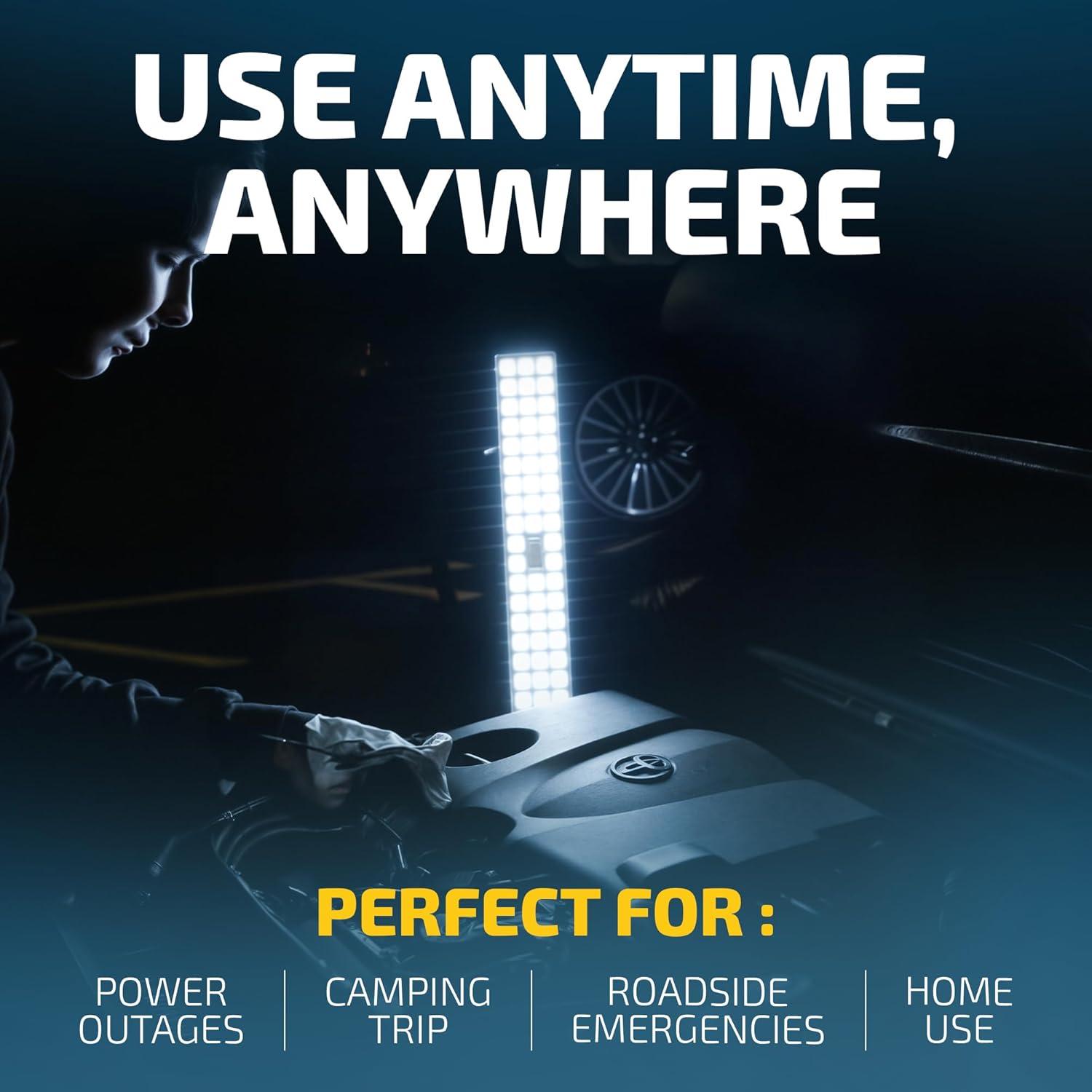 Bell+Howell Light Bar, 720-Lumens Rechargeable Portable Lamp with Folding Stand and Hanger