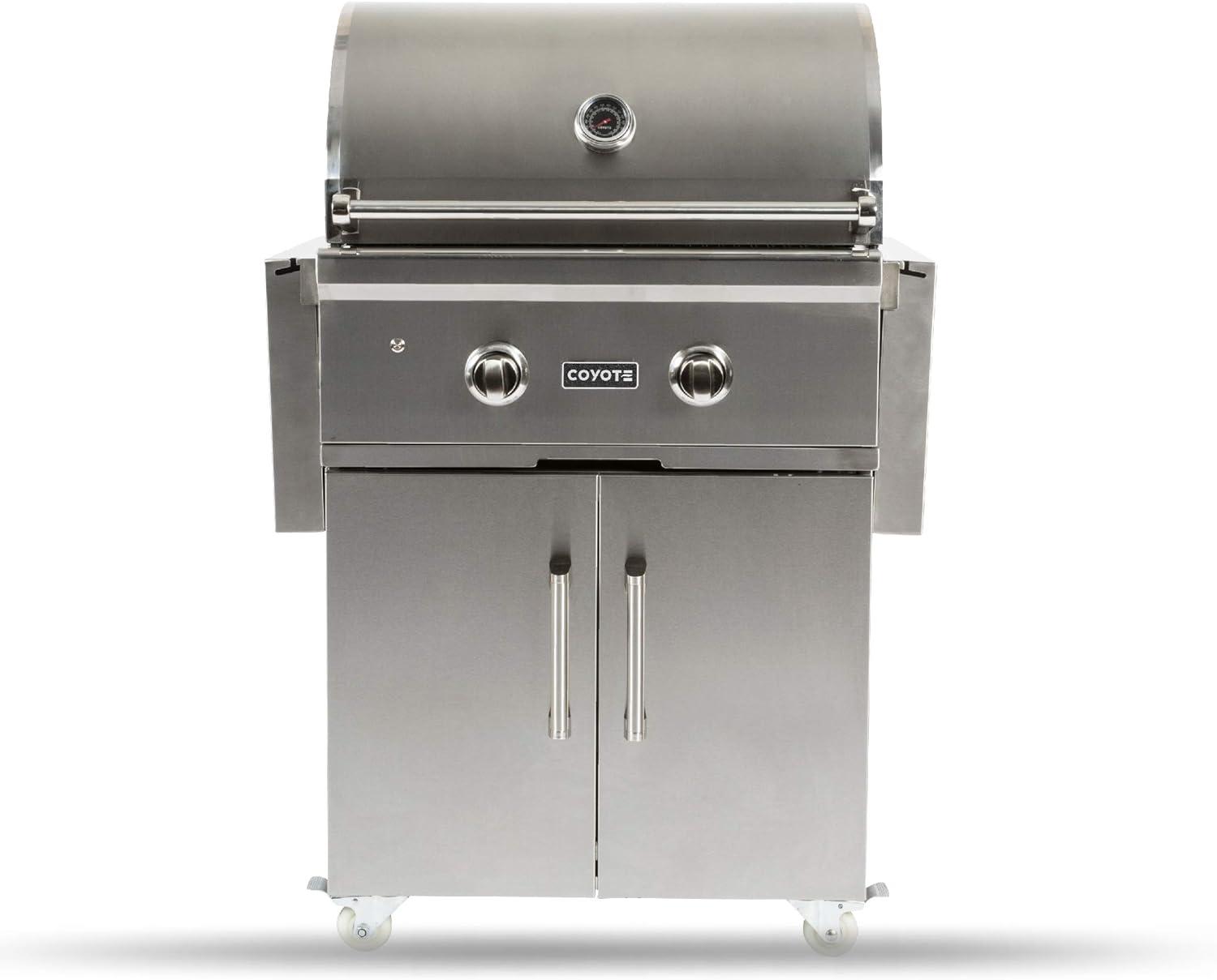 Coyote Grills 2 - Burner Countertop Gas Grill with Cabinet