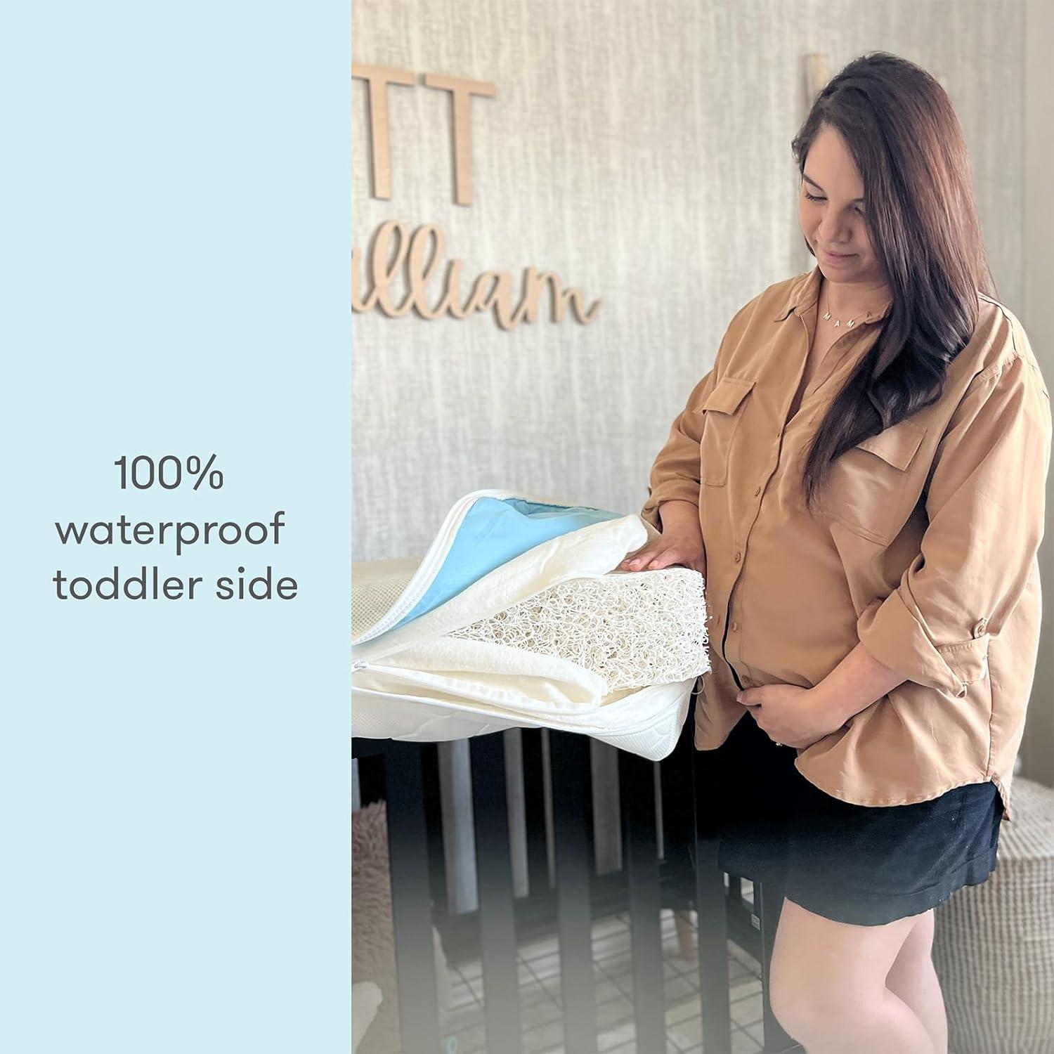 Newton Baby Crib Mattress and Toddler Bed - Waterproof - Ultra-Breathable Proven to Reduce Suffocation Risk, 100% Washable, Better Than Organic, 2-Stage Removable Cover, Deluxe 5.5" Thick - White