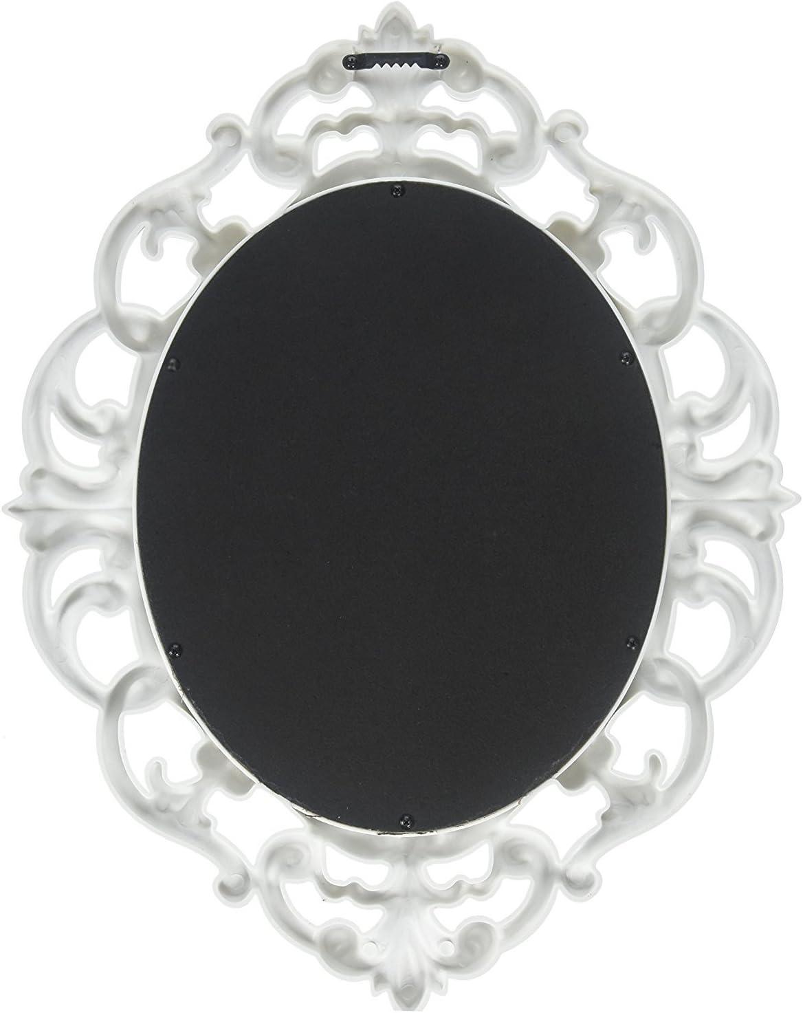 Kole Imports White Oval Vintage Wall Mirror