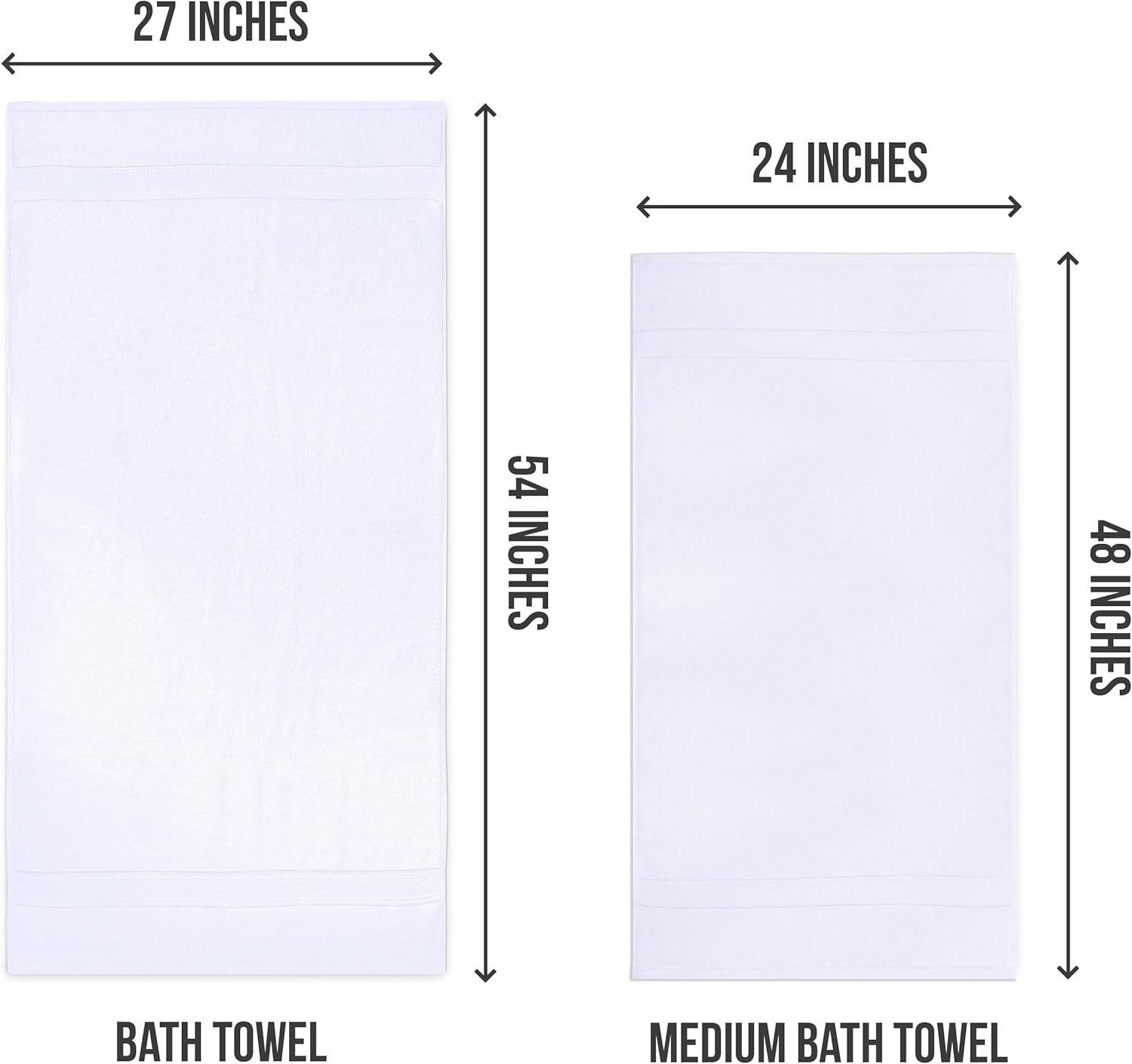 White Organic Cotton 6-Pack Bath Towel Set