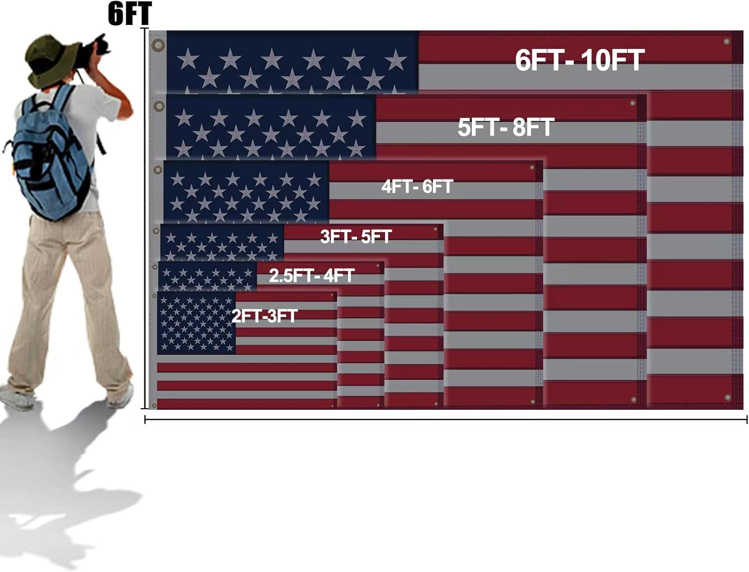 American flag USA flag 3x5FT-Embroidered Stars Flag Double Stitched Sewn Stripes Outdoors Indoors Heavy Duty flag Brass Grommets Banner