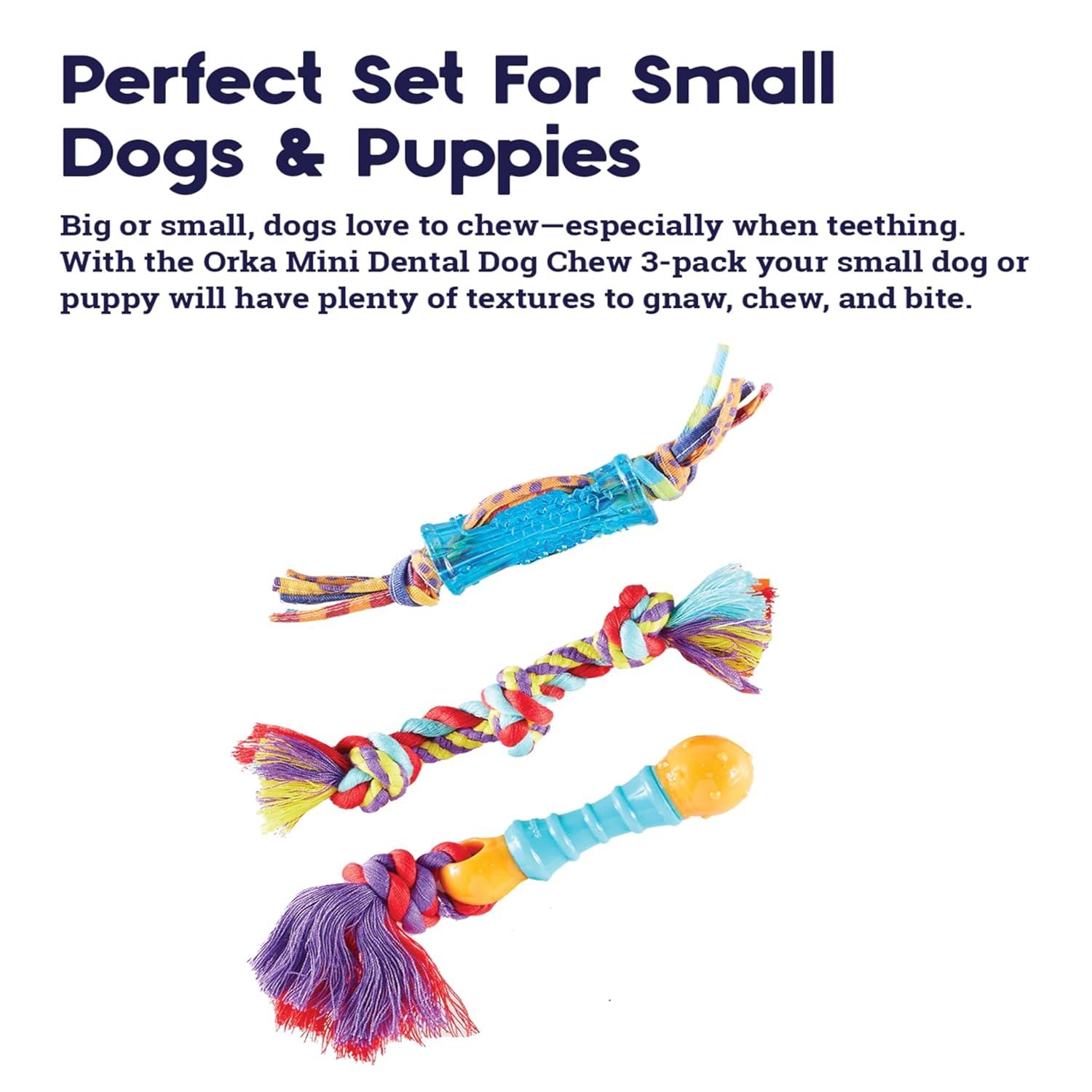 Petstages Orka Mini Dental Dog Chew Toys - 3 Pack