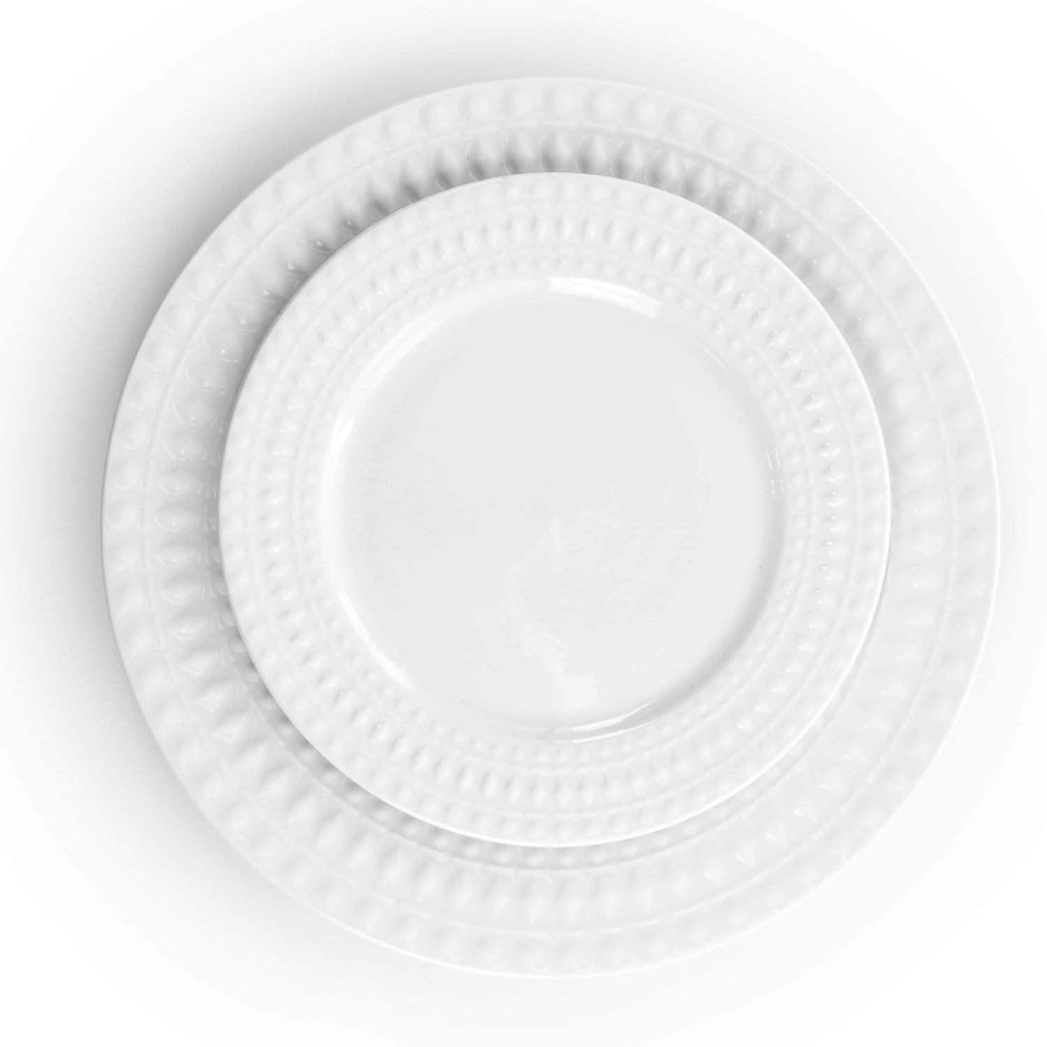 Elama Cara 16 Piece Porcelain China Dinnerware Set - Service for 4
