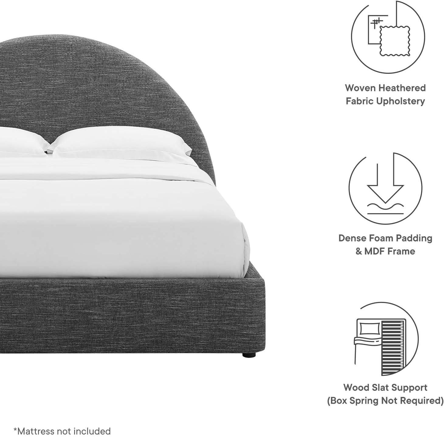 Modway Resort Performance Velvet Arched Round Platform Bed