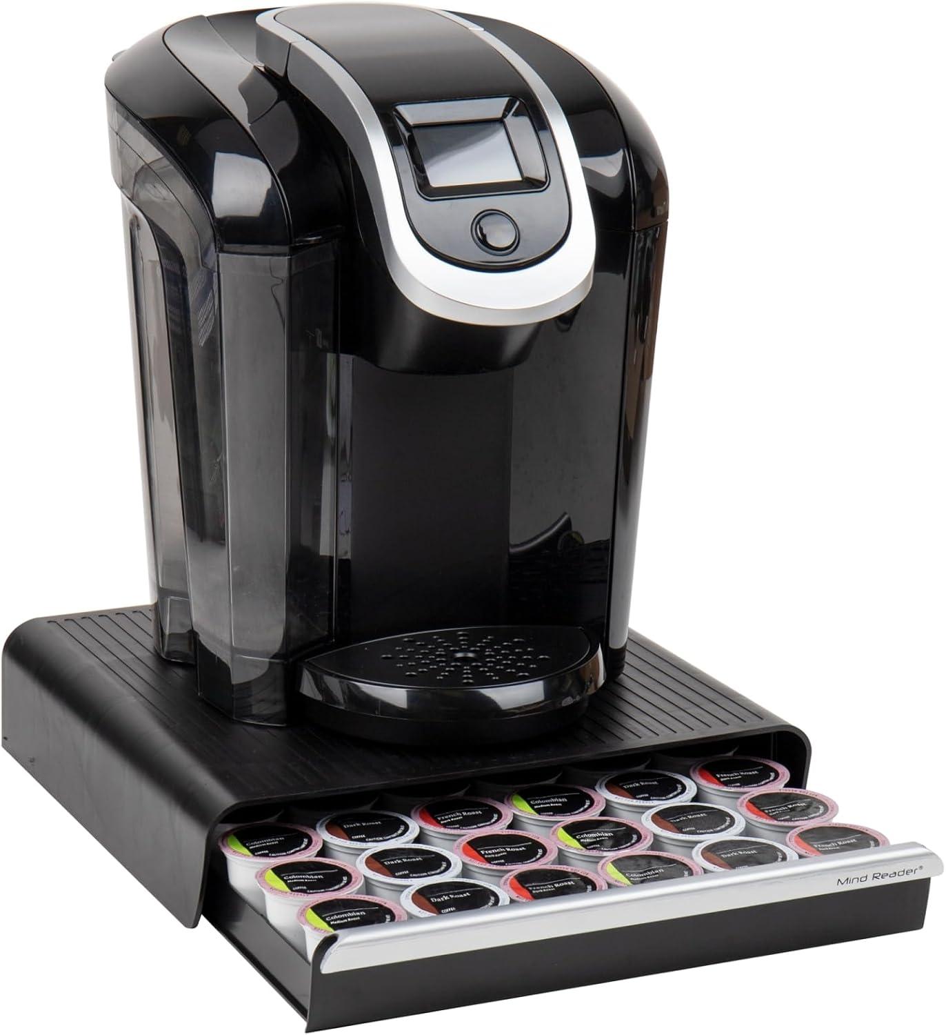 Mind Reader Single-Serve Coffee Pod Drawer 36 Pod Capacity Black