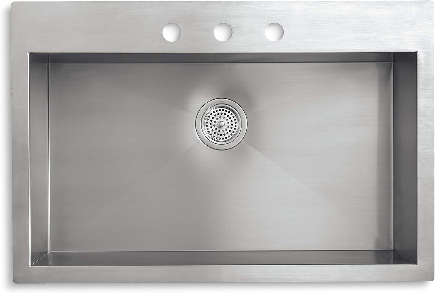 Vault™ 33" L x 22" W Top Mount/Under Mount Large Single Bowl Kitchen Sink