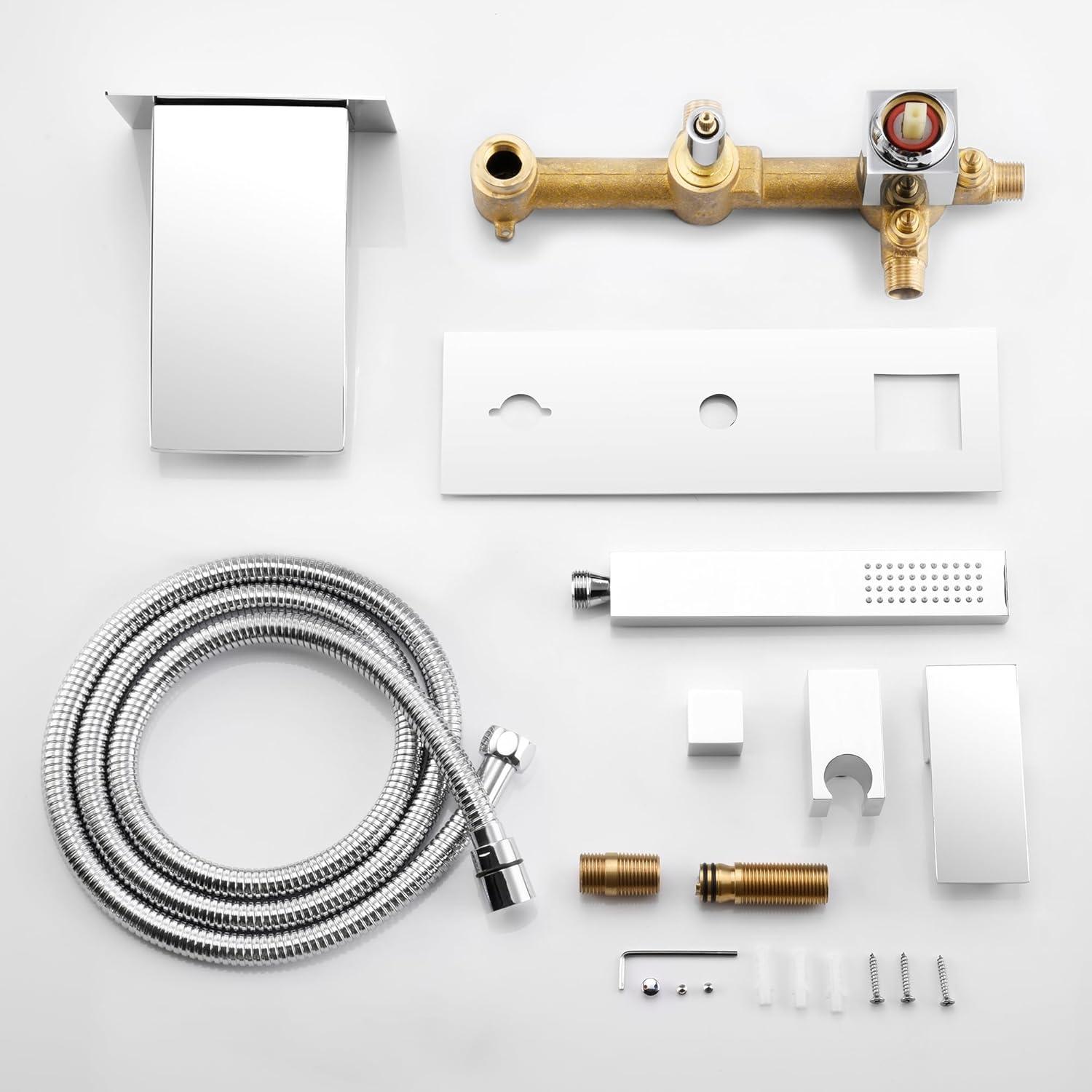 1 Handle Bathroom Waterfall Faucet with Diverter