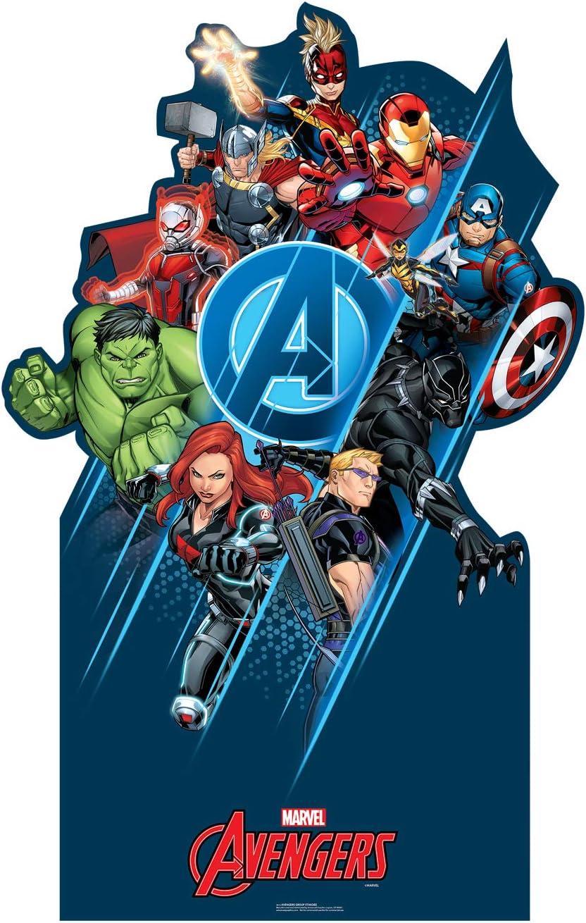 71 x 45 in. Avengers Classic Group Standee Cardboard Cutout, Marvel